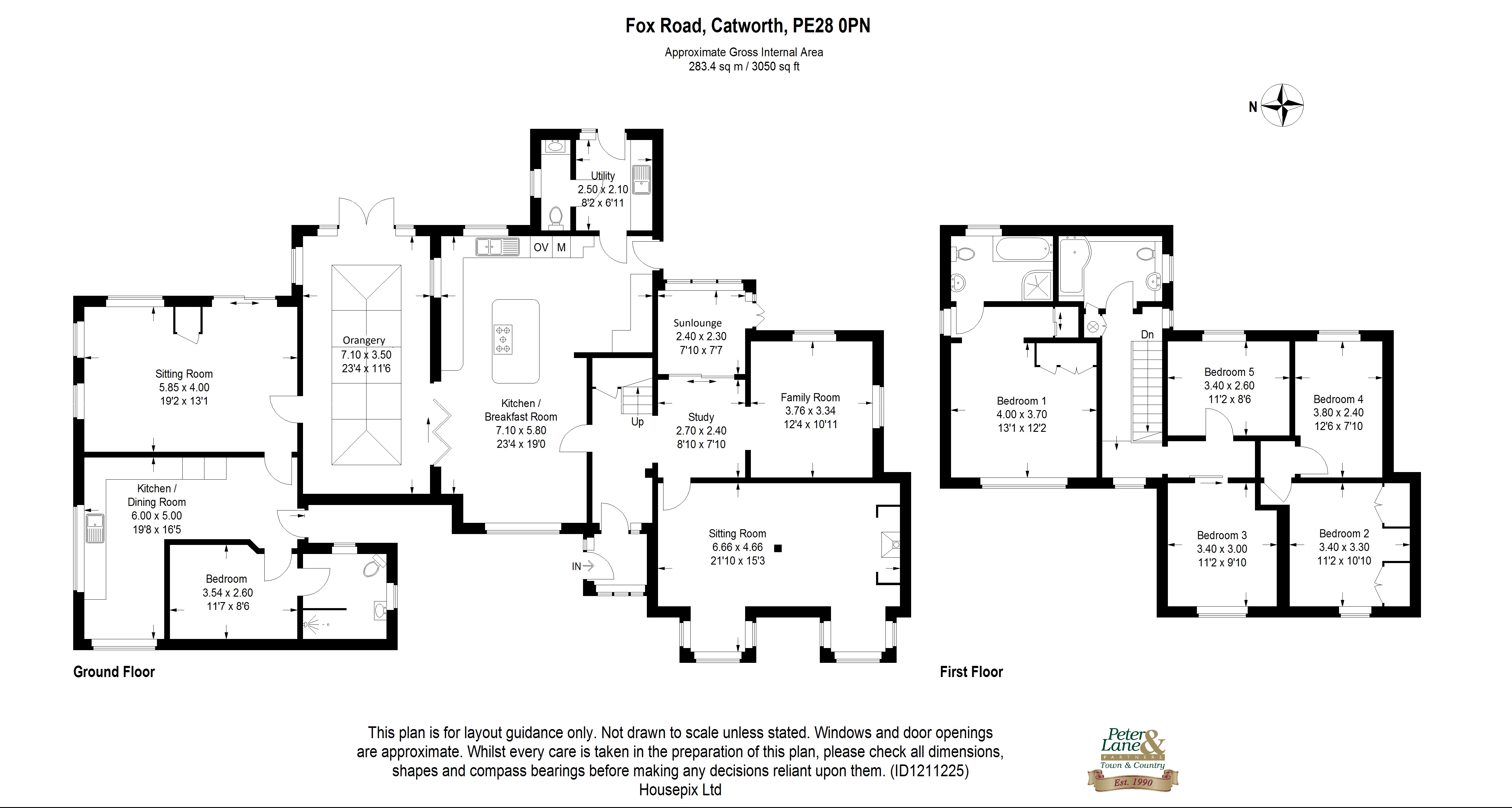 Floorplan for Fox Road, Catworth, Cambridgeshire