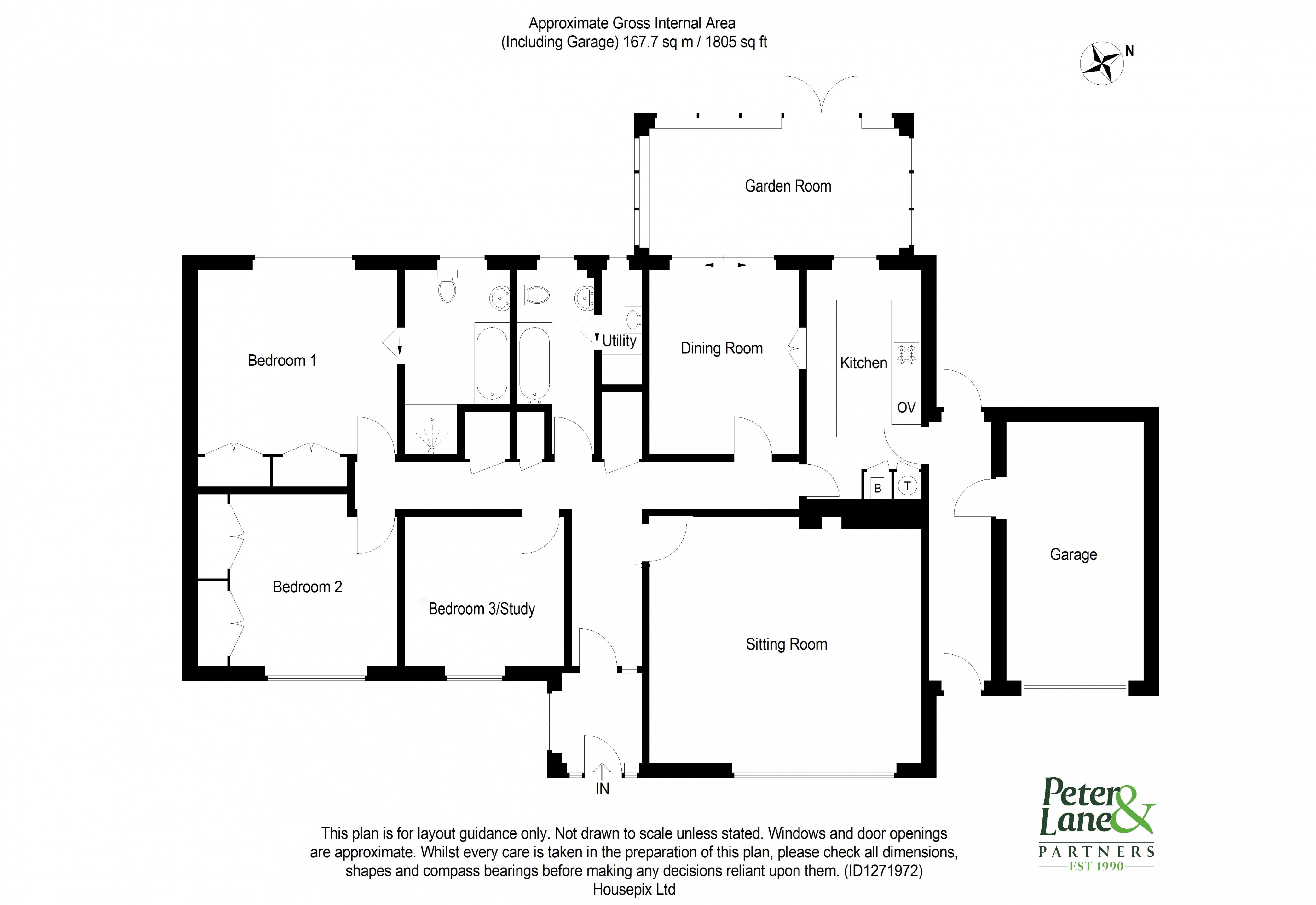 Floorplan for Old Hurst, Huntingdon