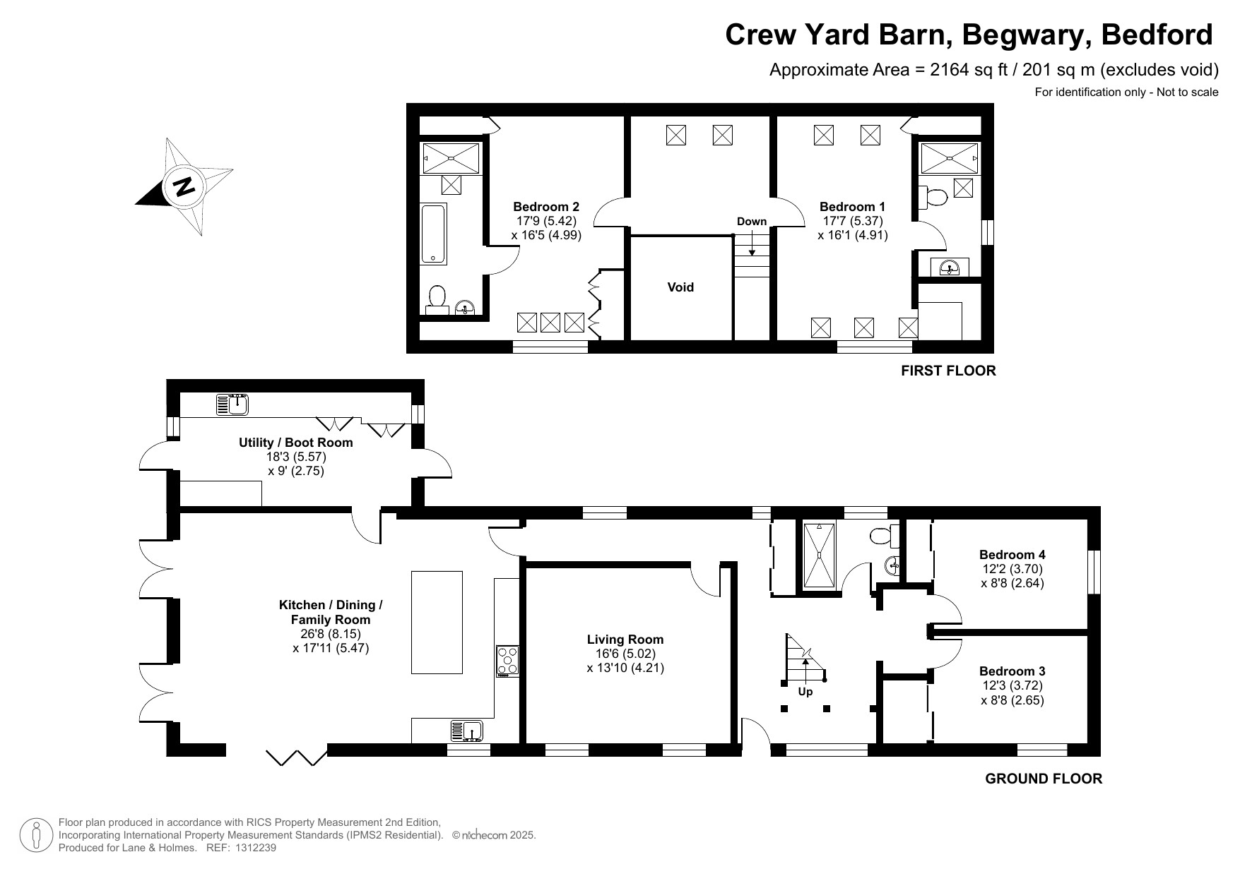 Floorplan for Begwary, Bedford, Bedfordshire