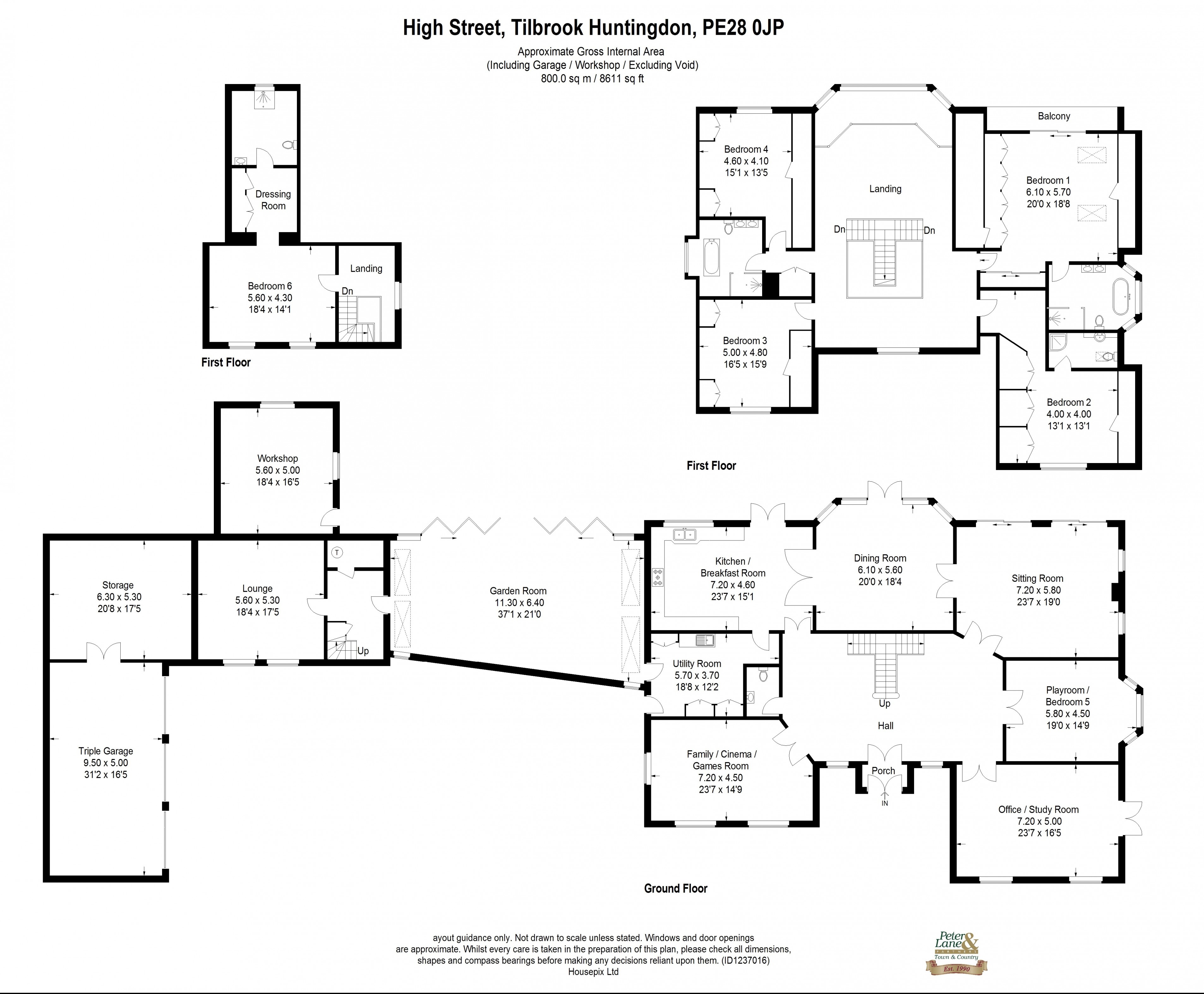 Floorplan for Tilbrook, Huntingdon, Cambridgeshire