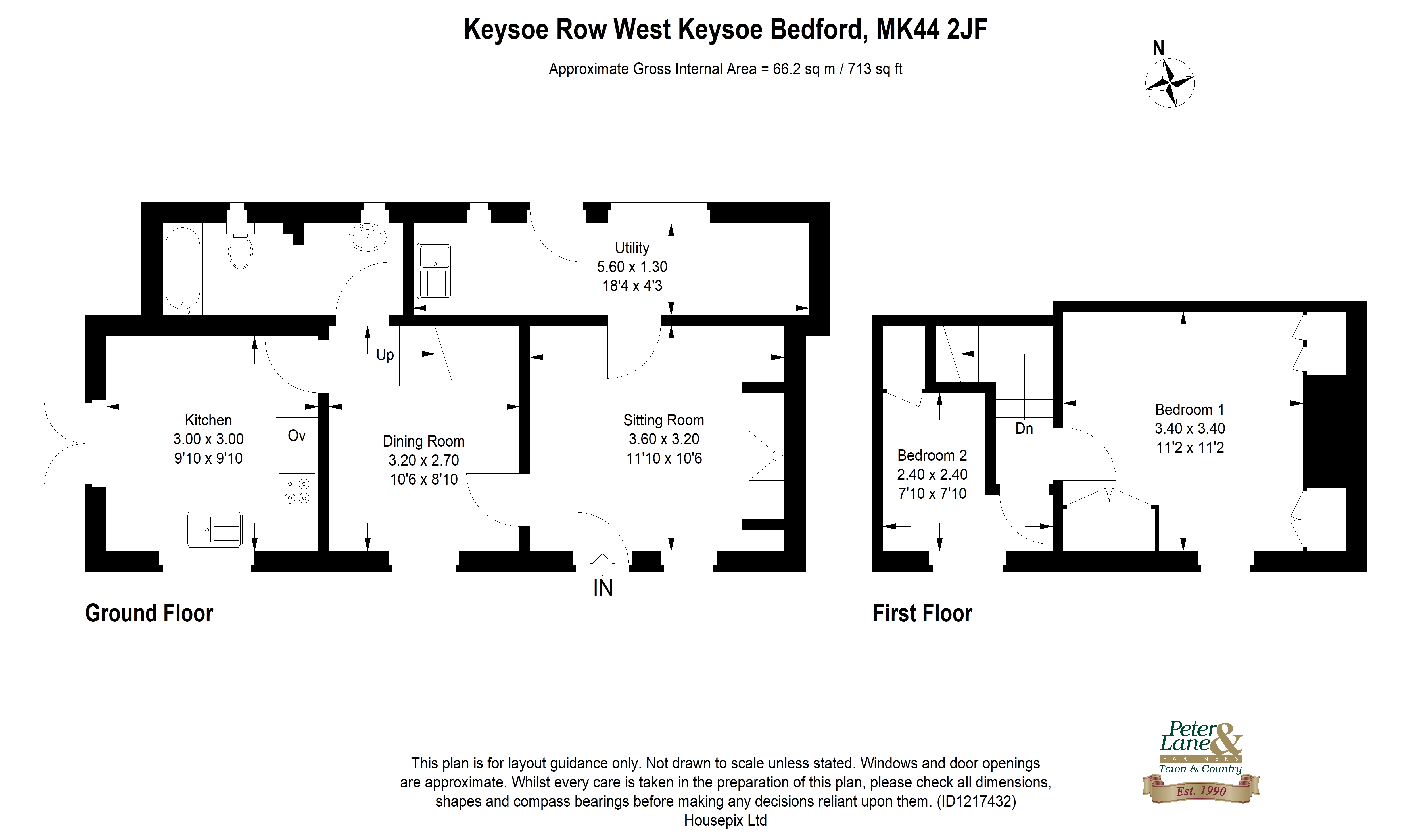 Floorplan for Keysoe, Bedford