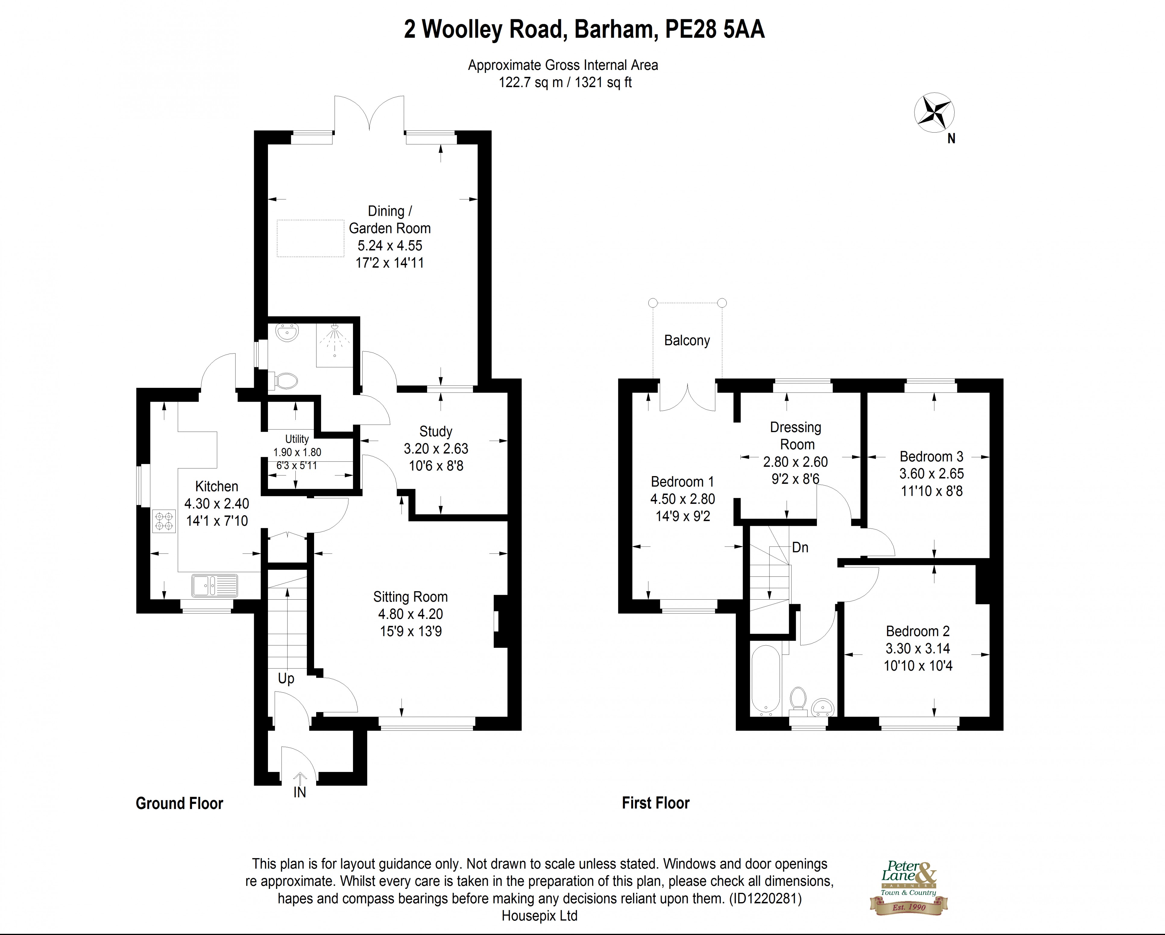 Floorplan for Barham, Huntingdon, Cambridgeshire