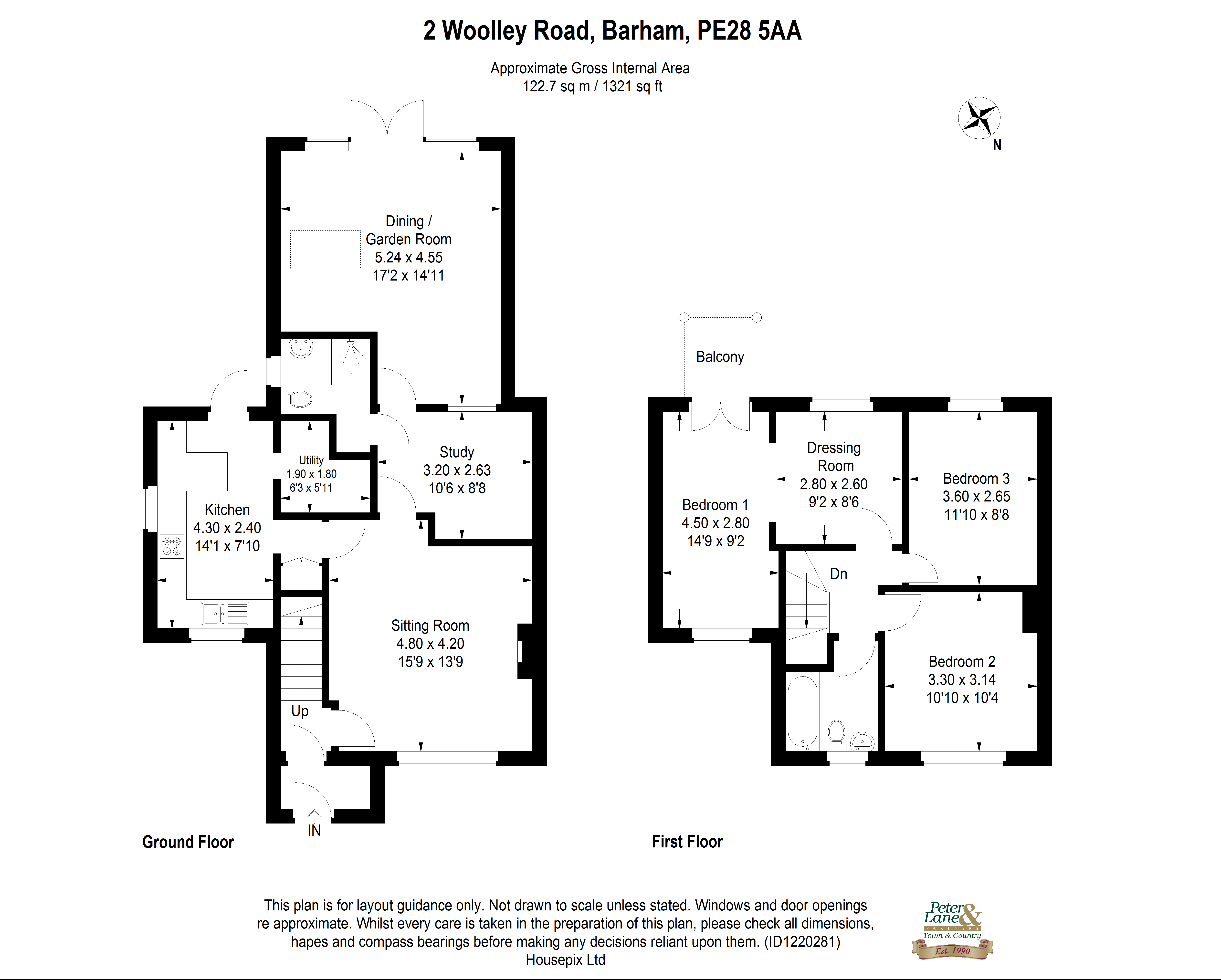 Floorplan for Barham, Huntingdon, Cambridgeshire