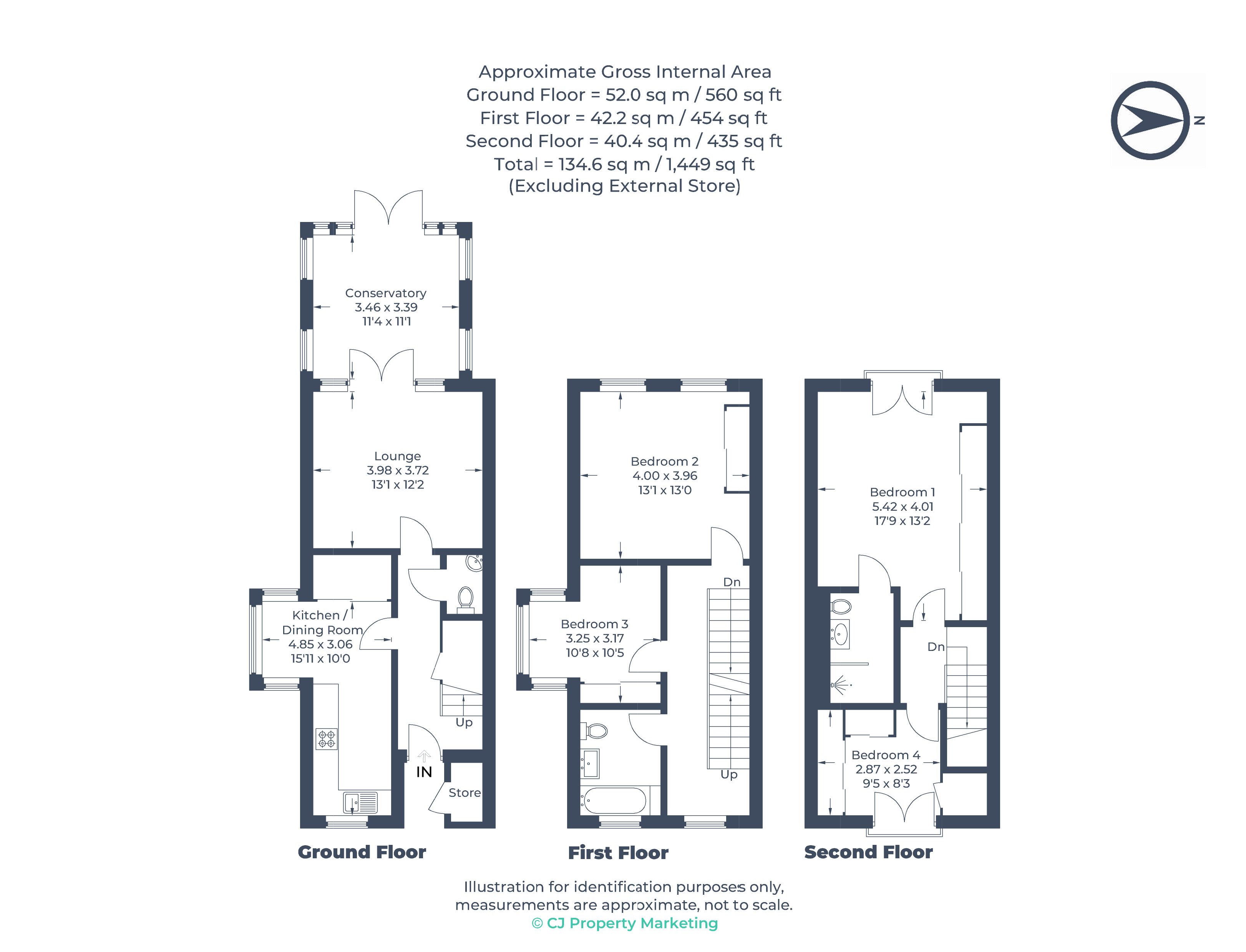 Floorplan for Eaton Socon, St Neots, Cambridgeshire