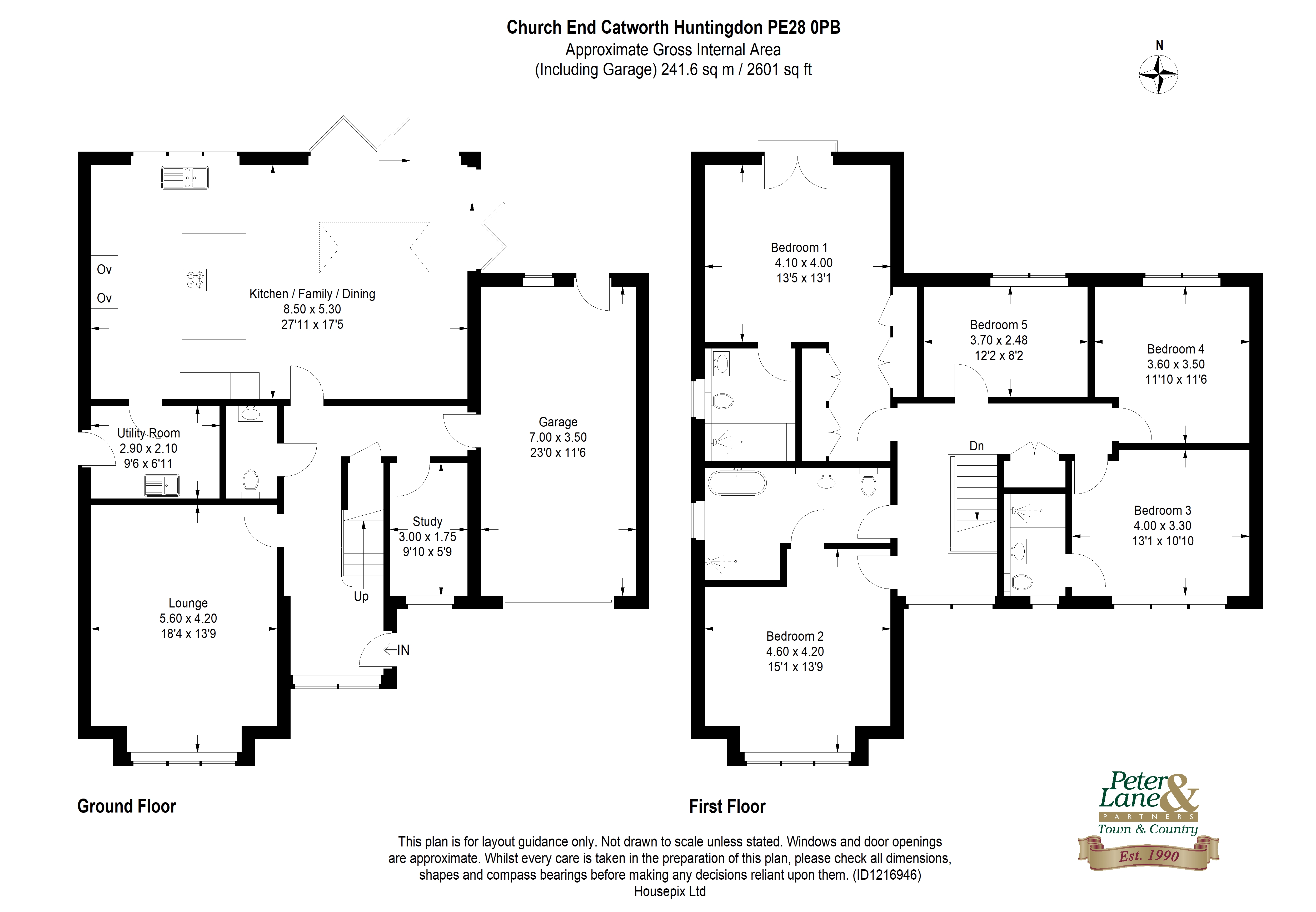 Floorplan for Church End, Catworth, Cambridgeshire