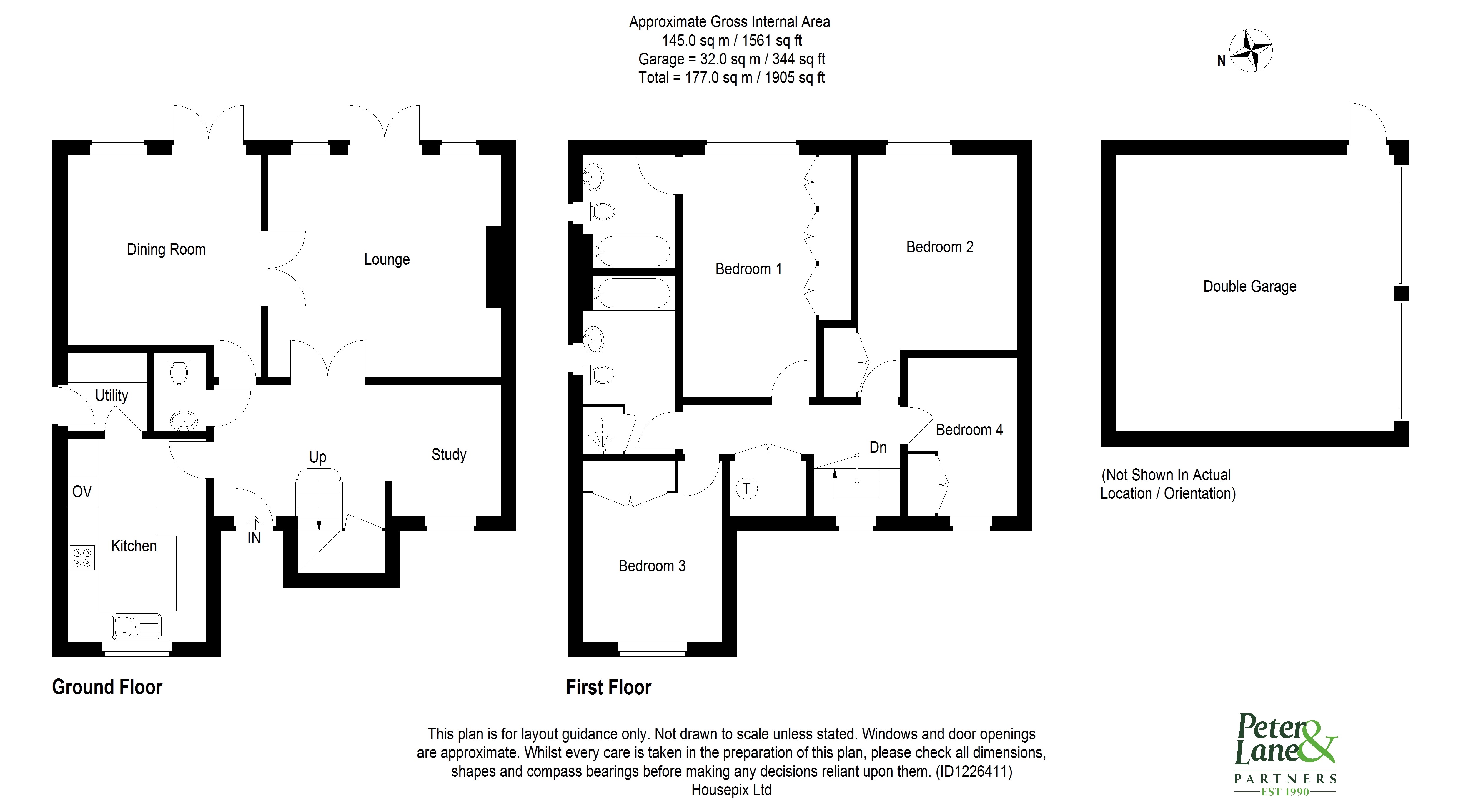 Floorplan for Offord Cluny, St Neots, Cambridgeshire