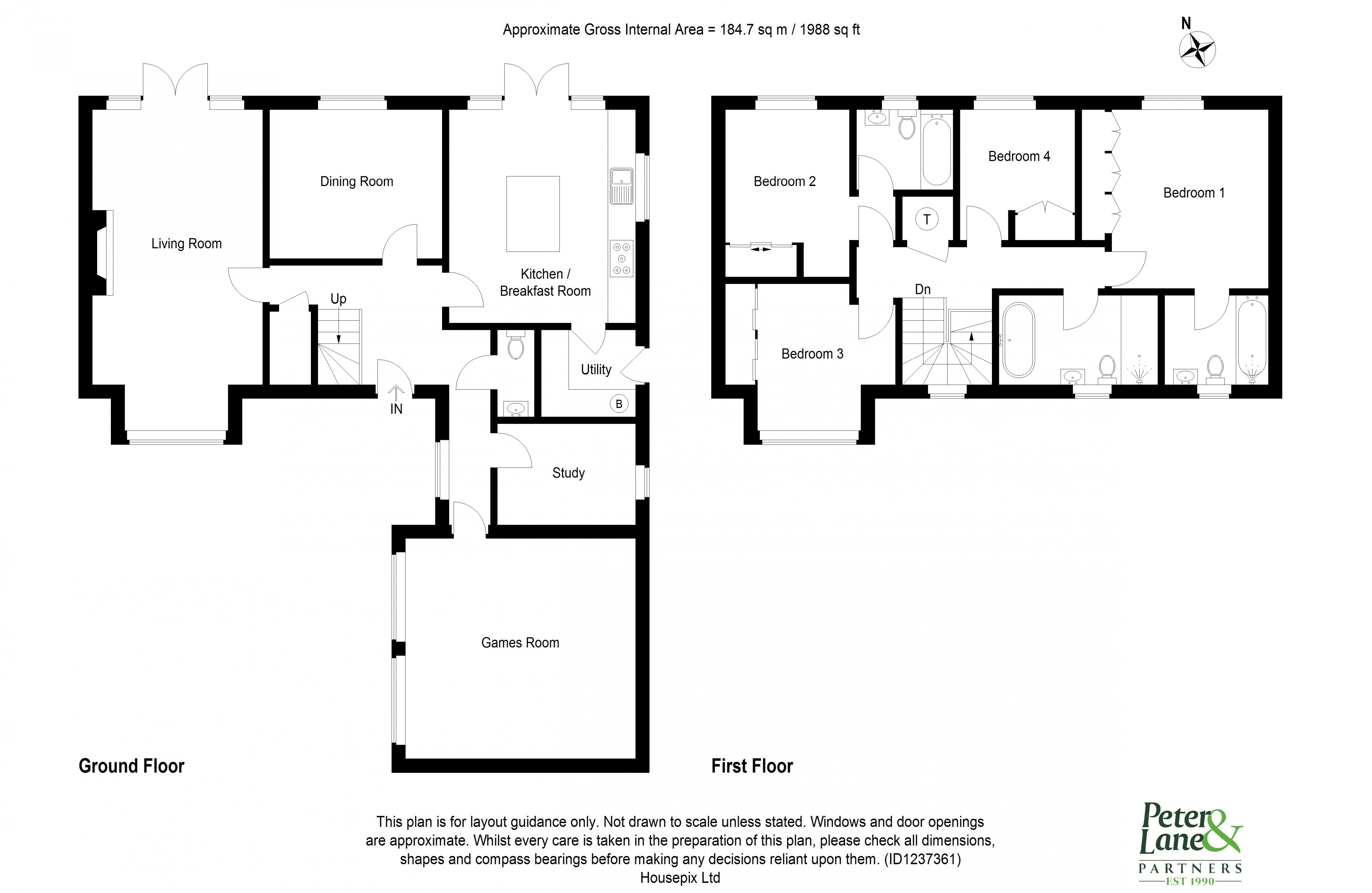 Floorplan for Hartford, Huntingdon