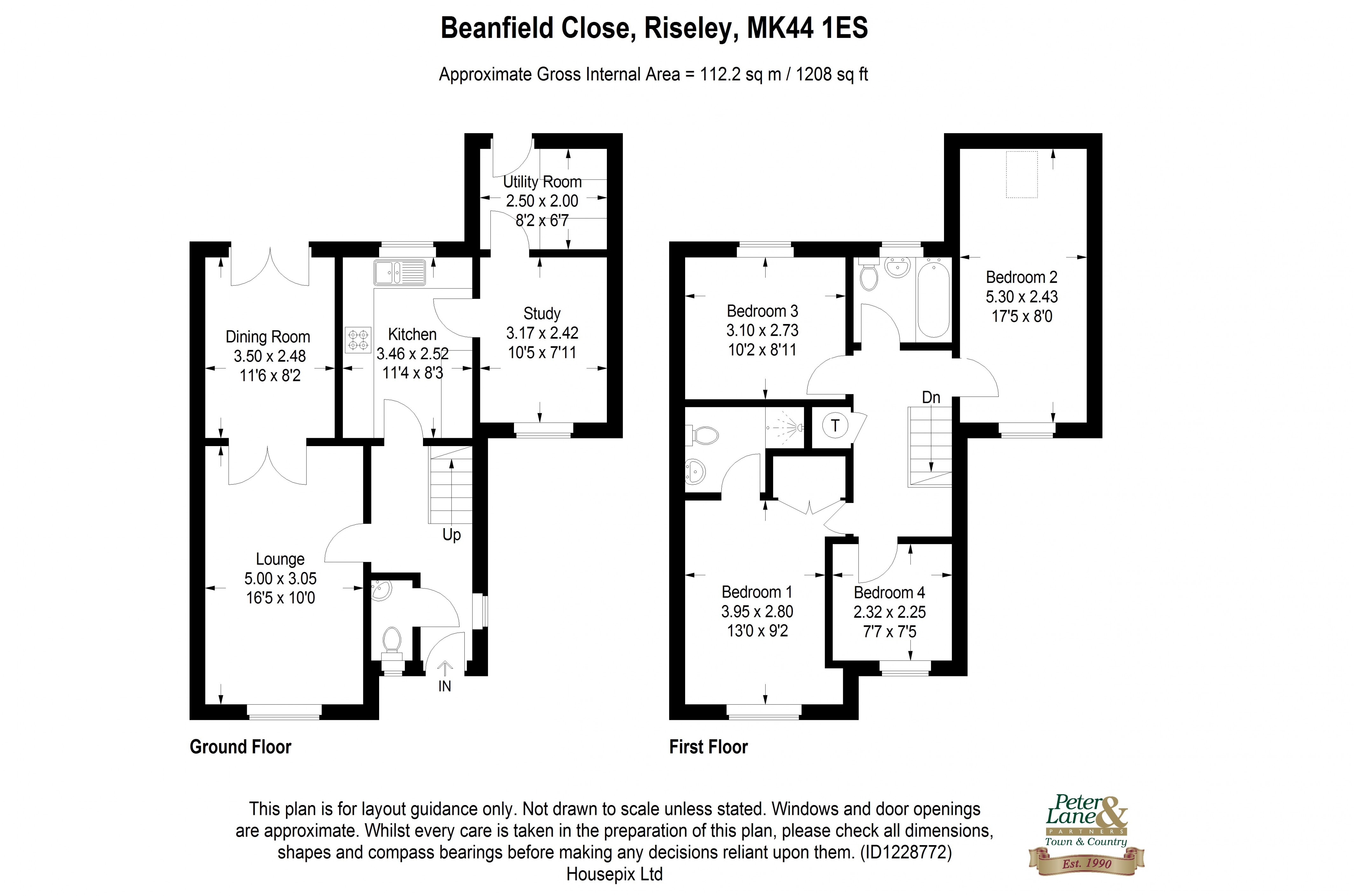 Floorplan for Riseley, Bedford