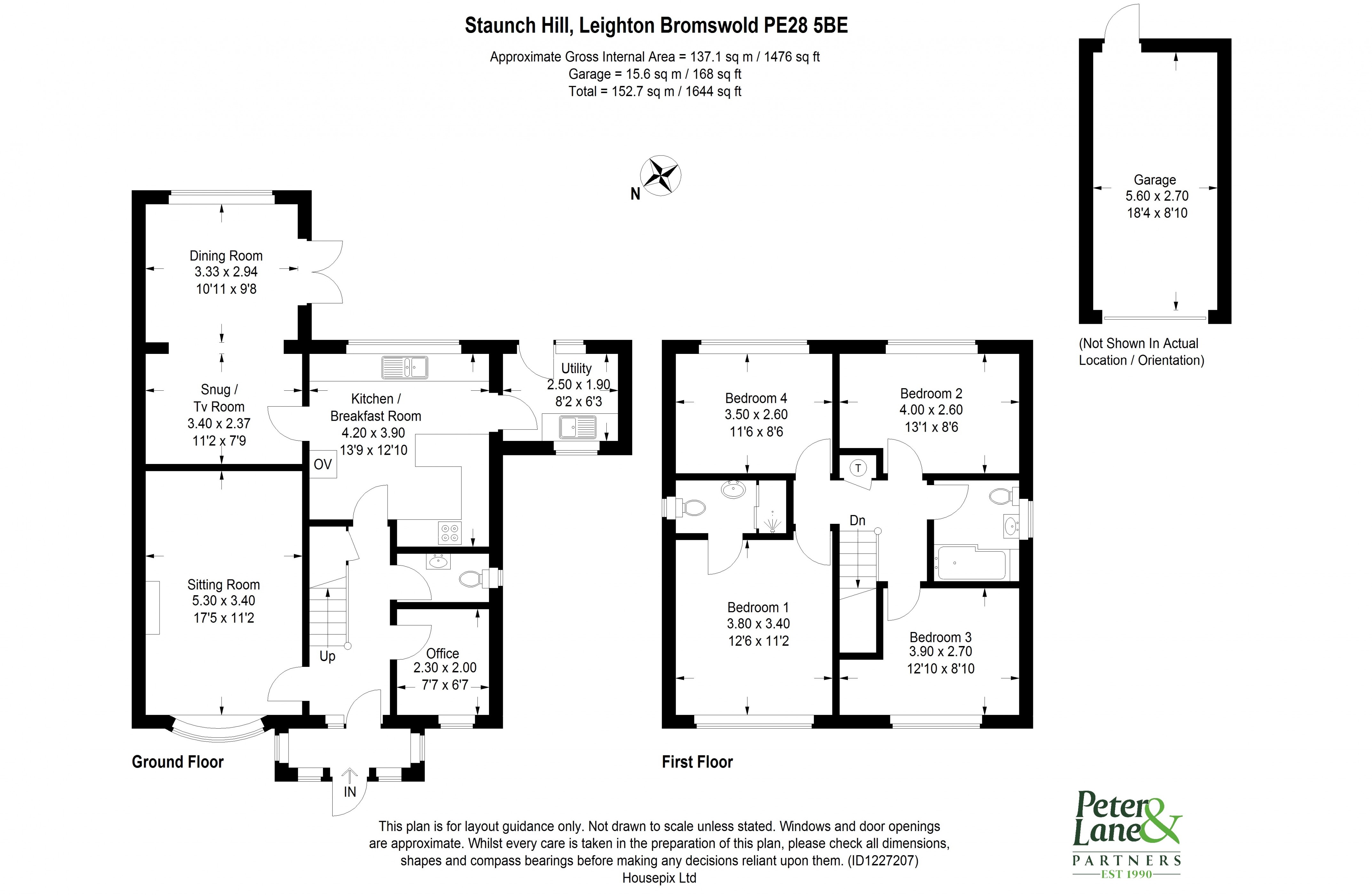 Floorplan for Staunch Hill, Leighton Bromswold, Cambridgeshire