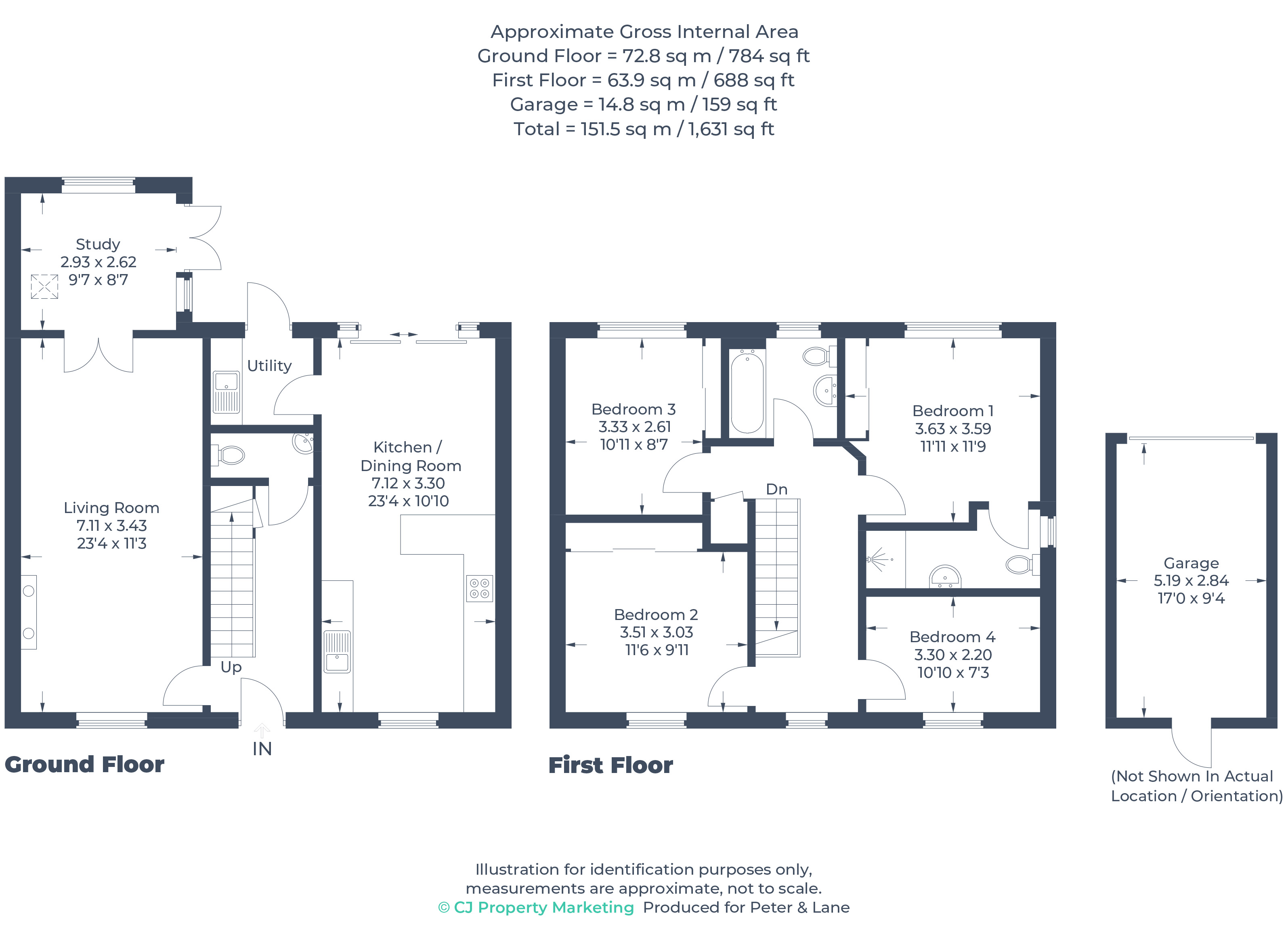 Floorplan for Fox Brook, St Neots, Cambridgeshire