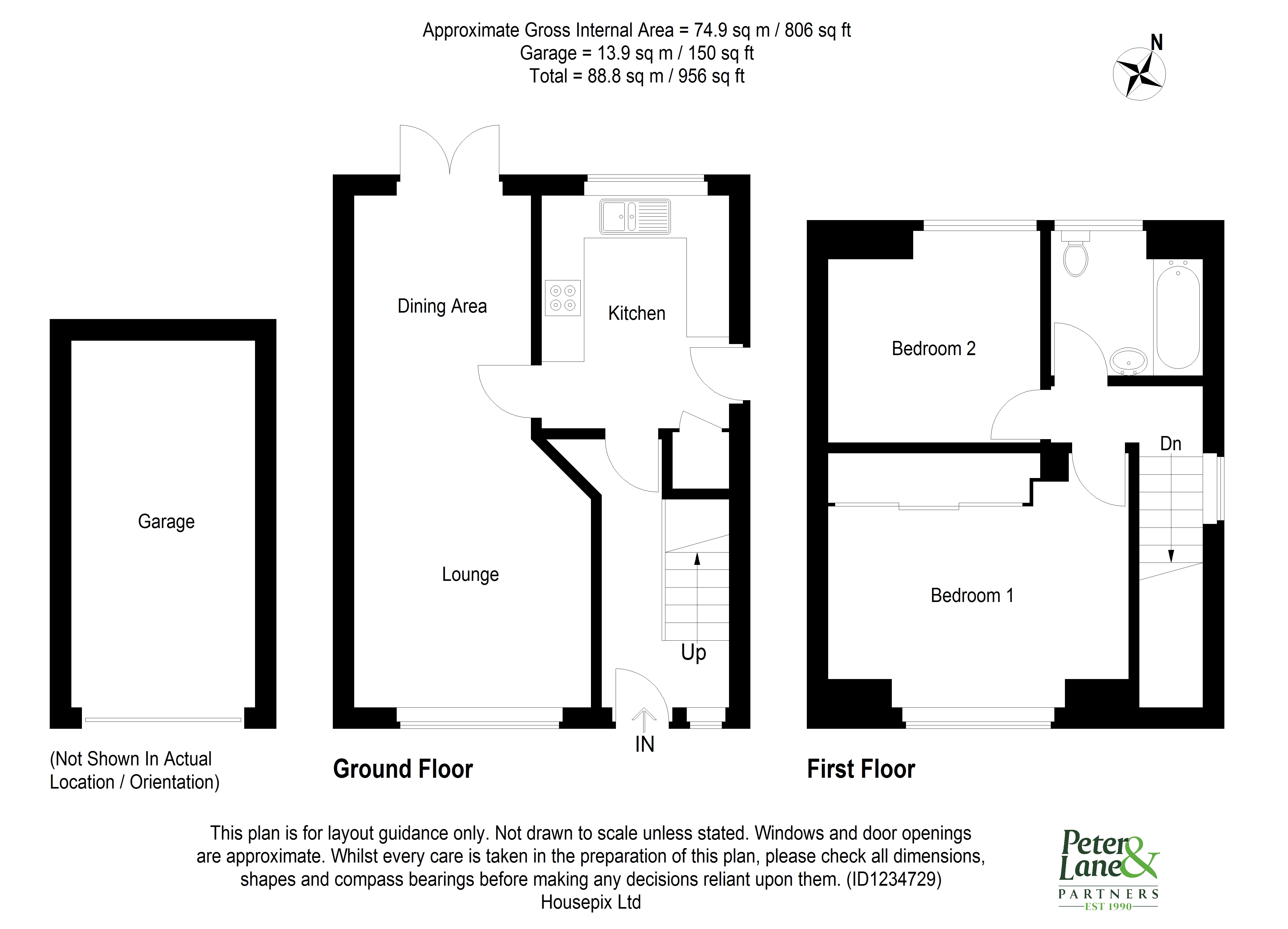 Floorplan for Sawtry, Huntingdon
