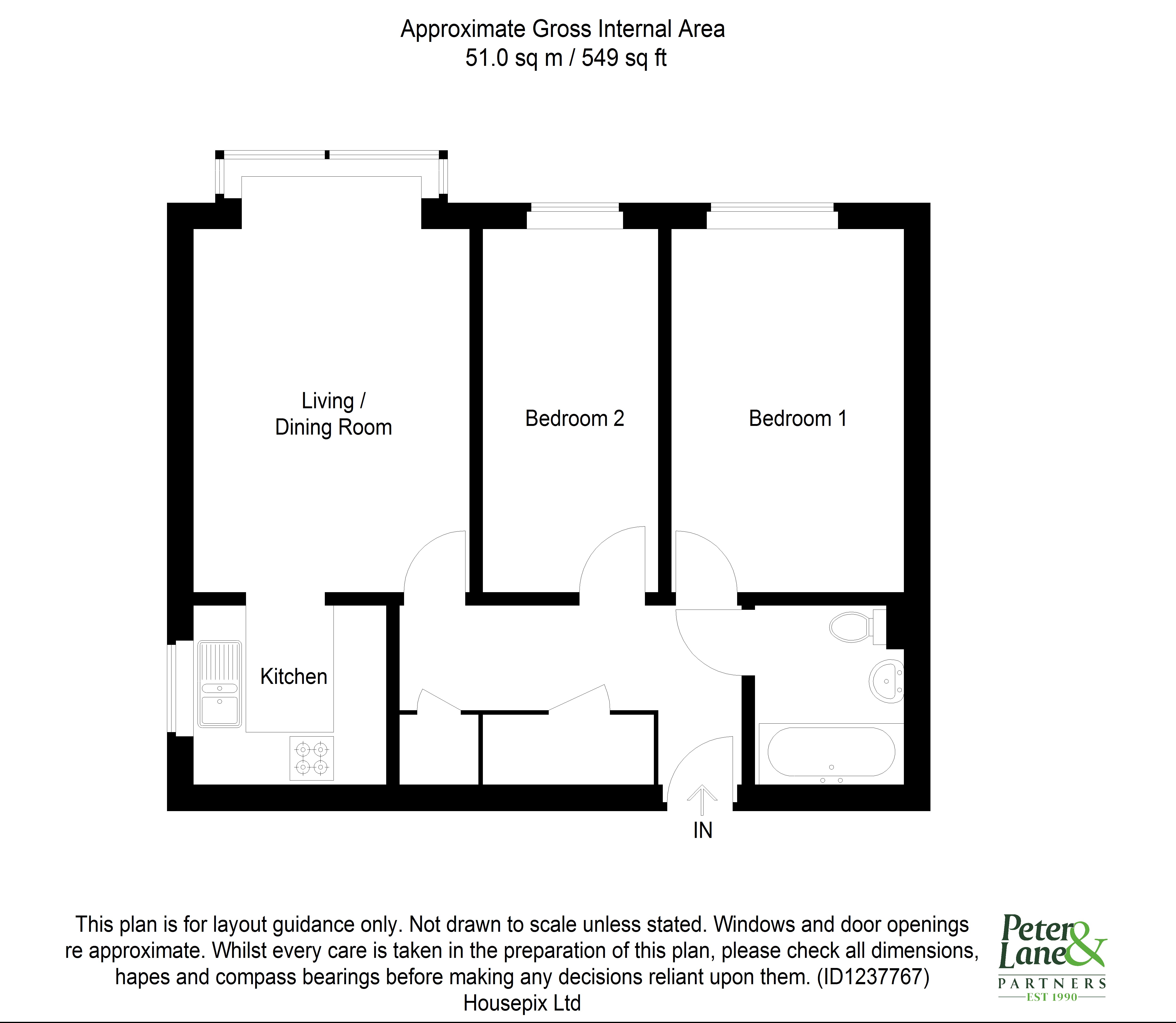 Floorplan for Brampton Road, Huntingdon
