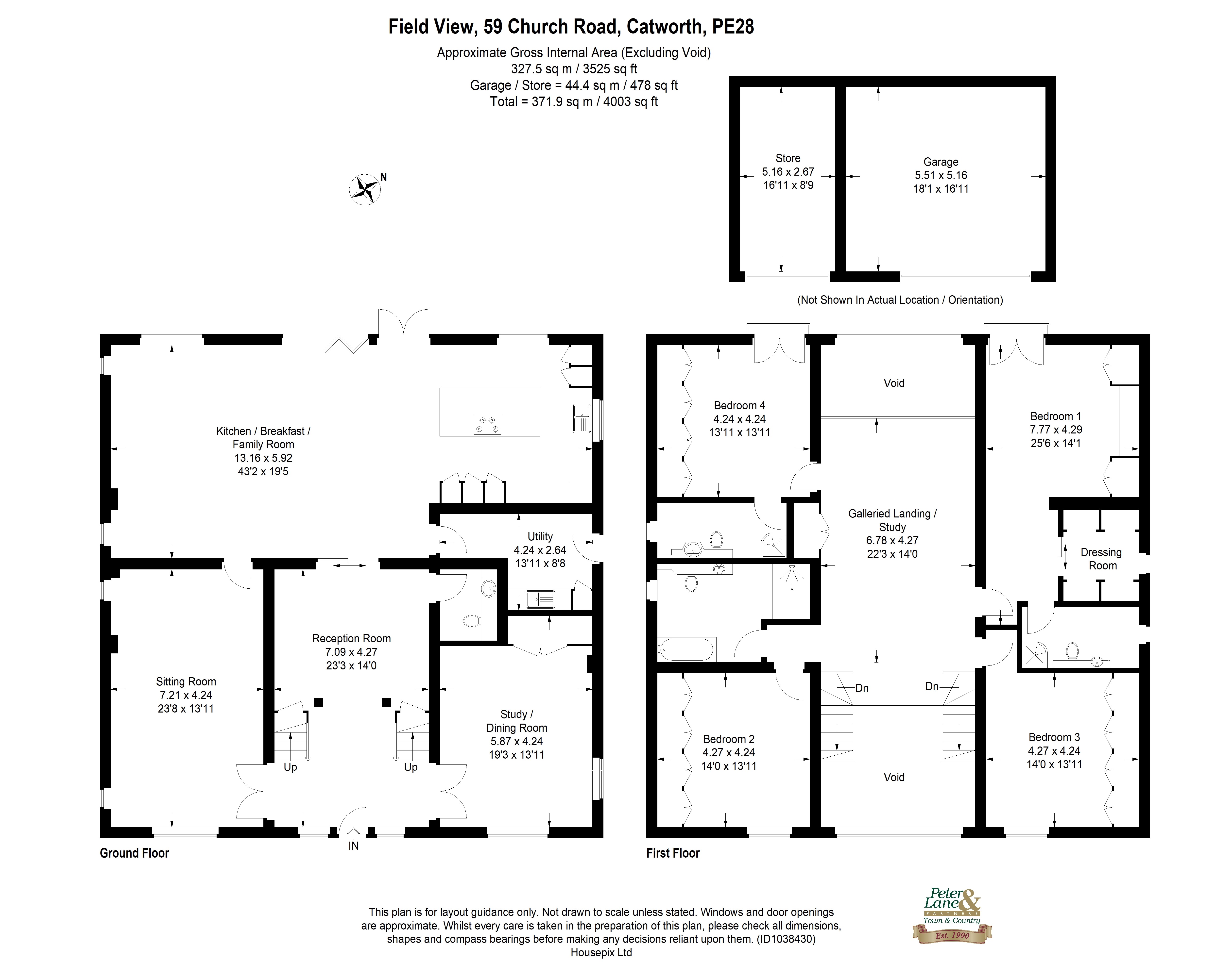 Floorplan for Church Road, Catworth, Cambridgeshire