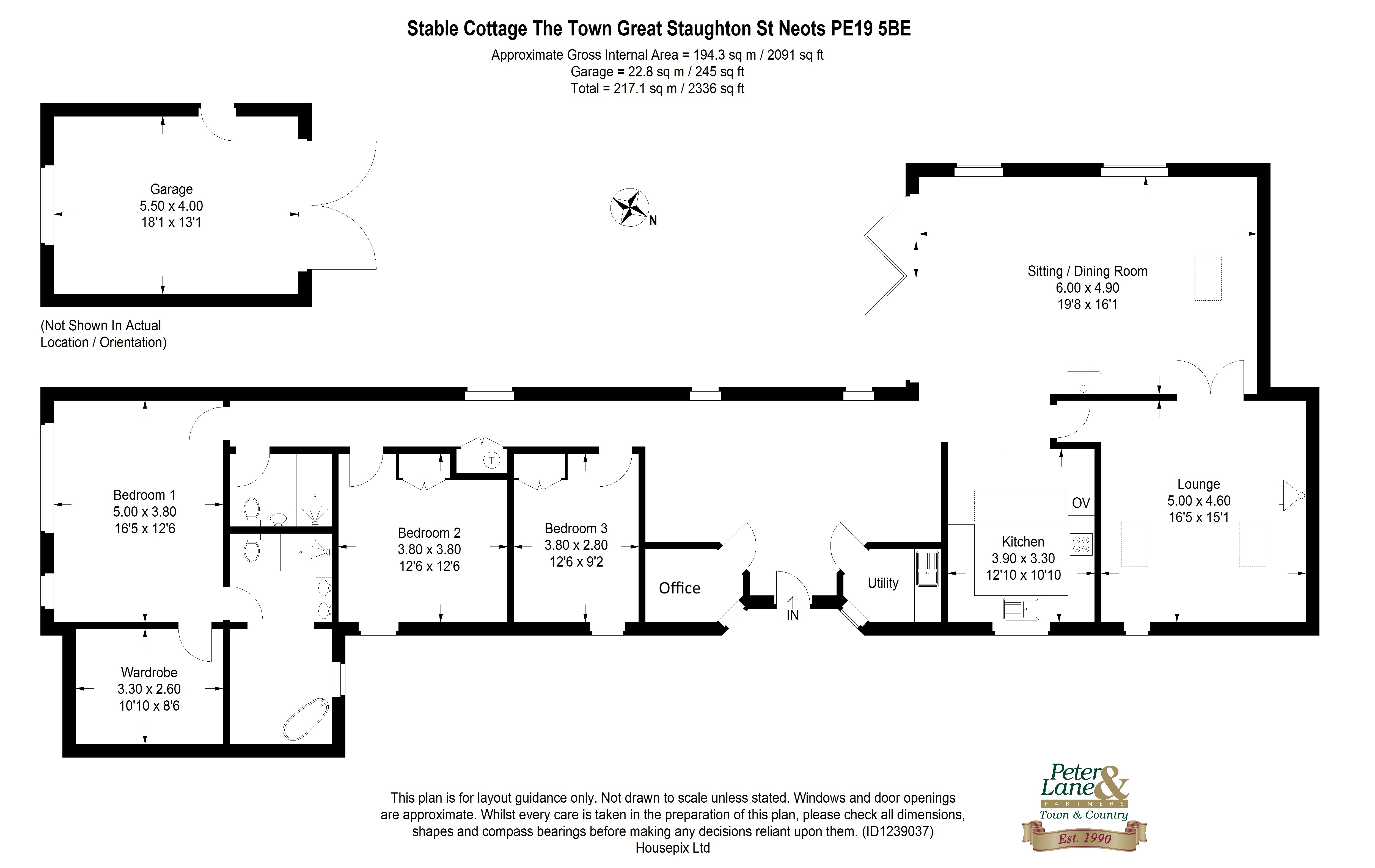 Floorplan for The Town, Great Staughton, Cambridgeshire