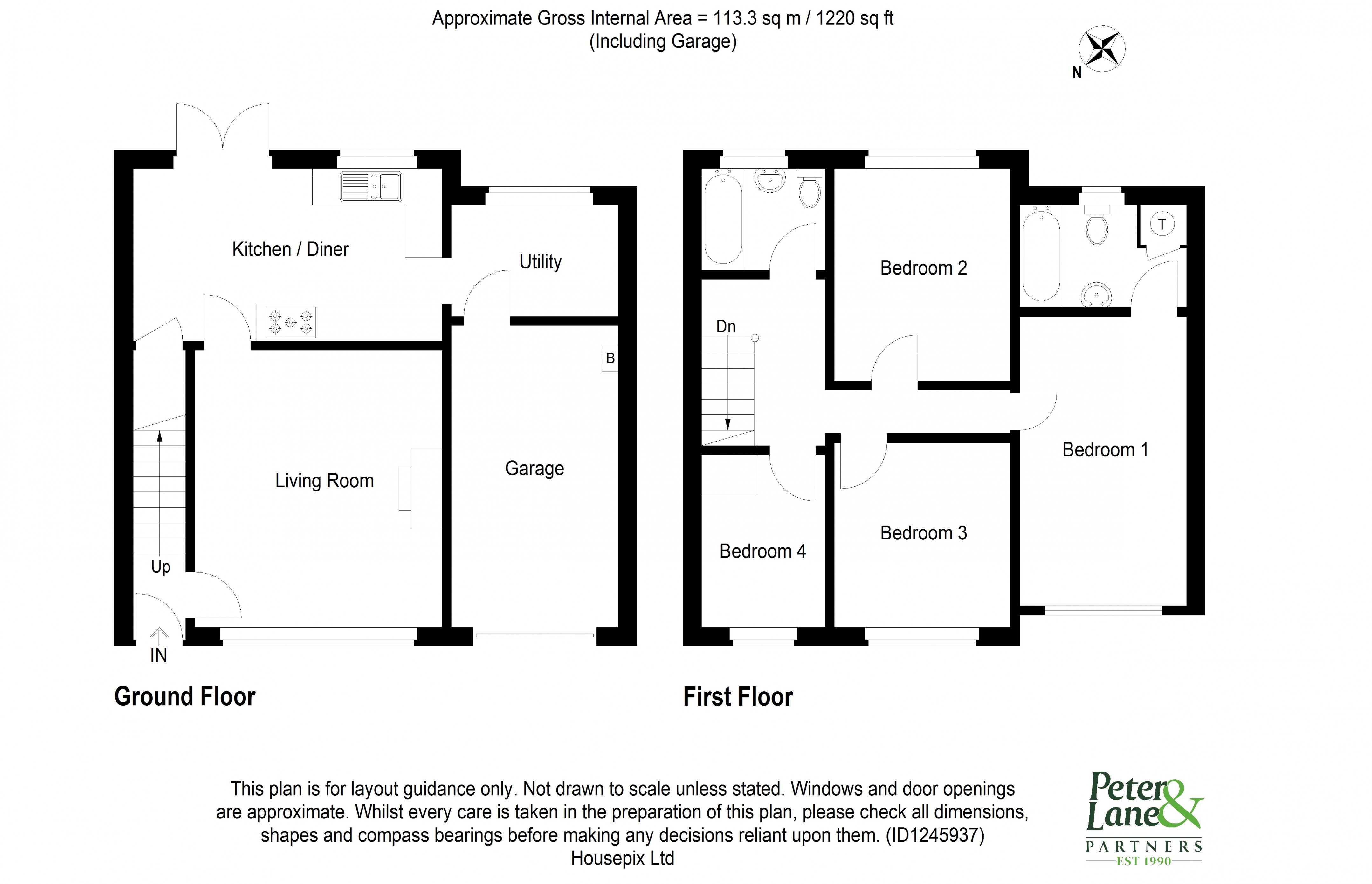 Floorplan for Hartford, Huntingdon