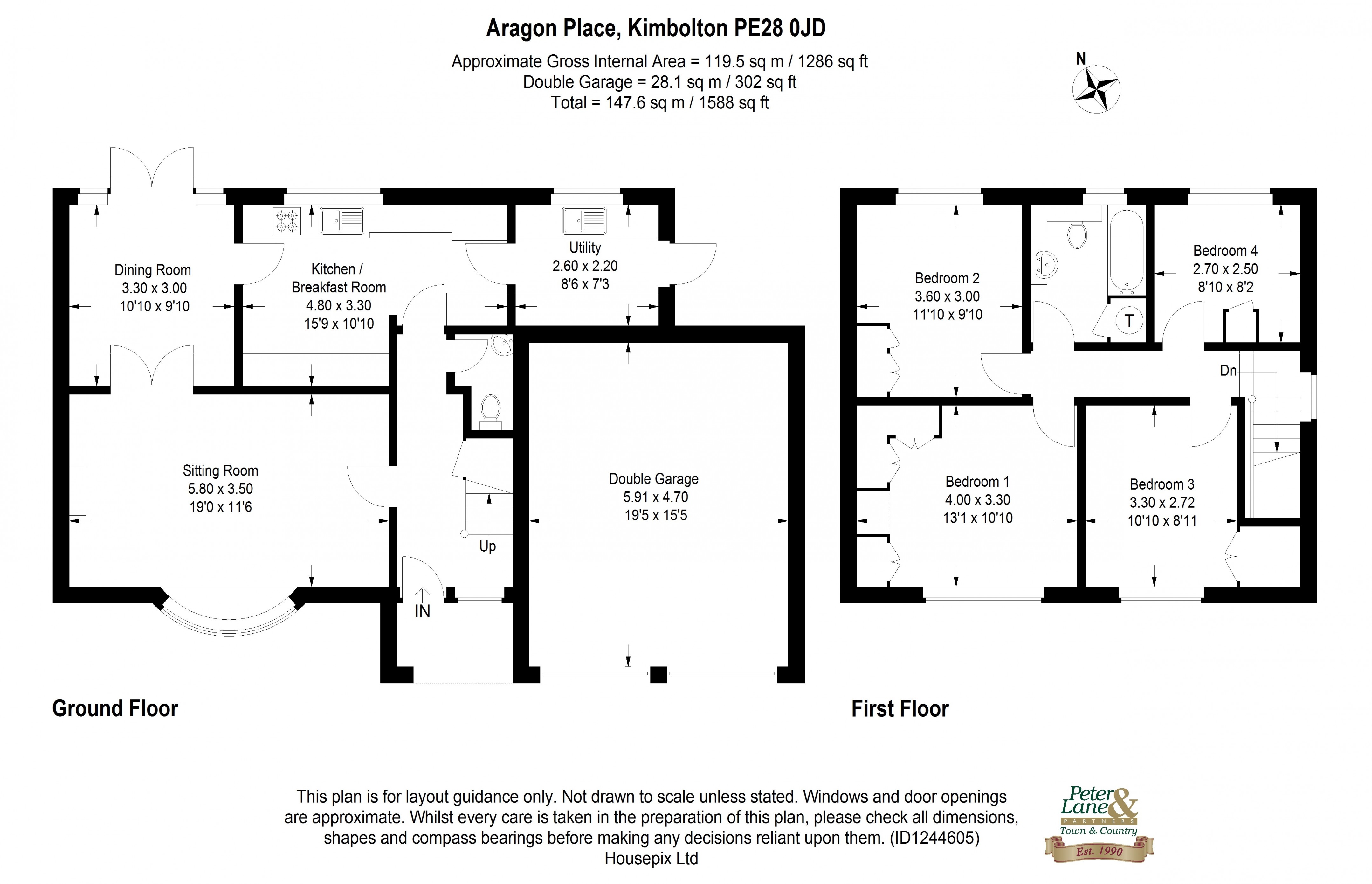 Floorplan for Aragon Place, Kimbolton, Cambridgeshire
