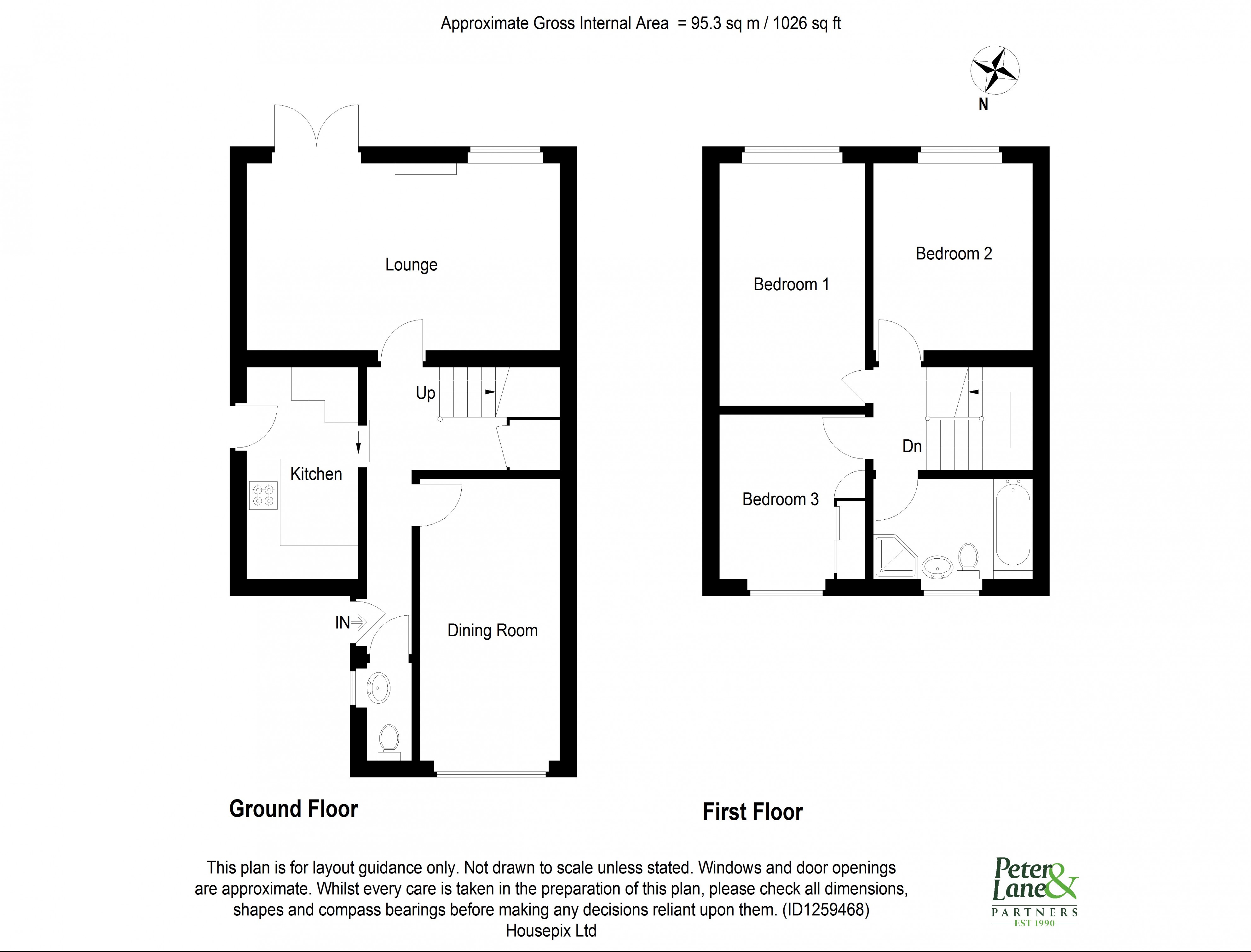 Floorplan for Sawtry, Huntingdon