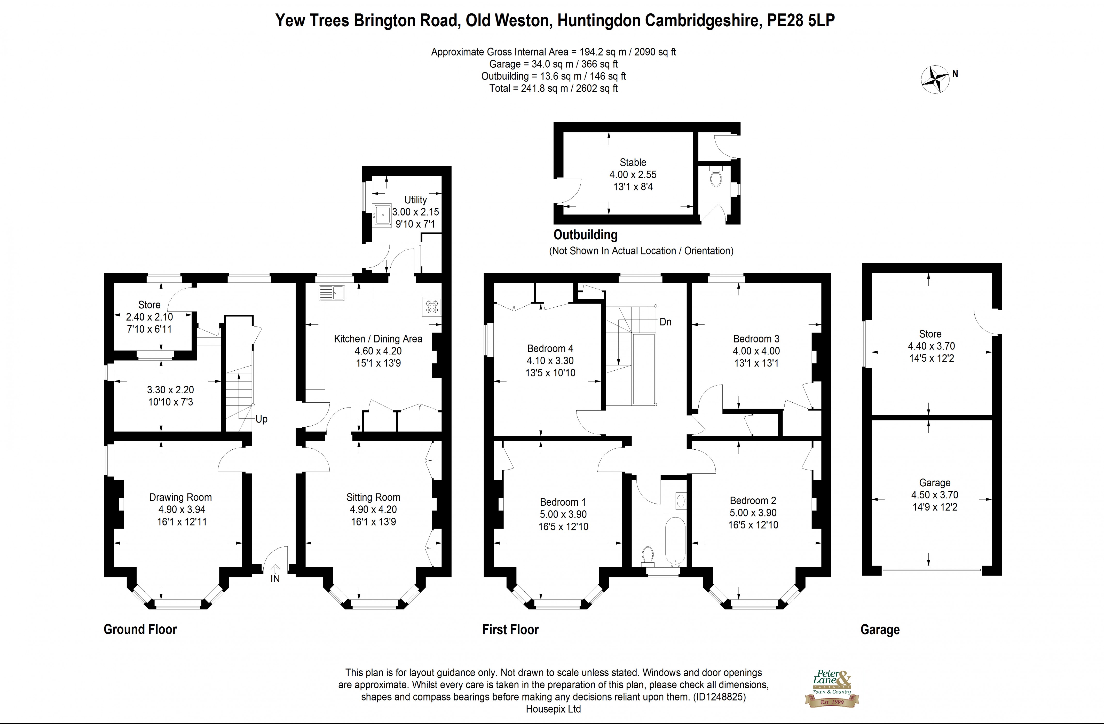 Floorplan for Brington Road, Old Weston, Cambridgeshire