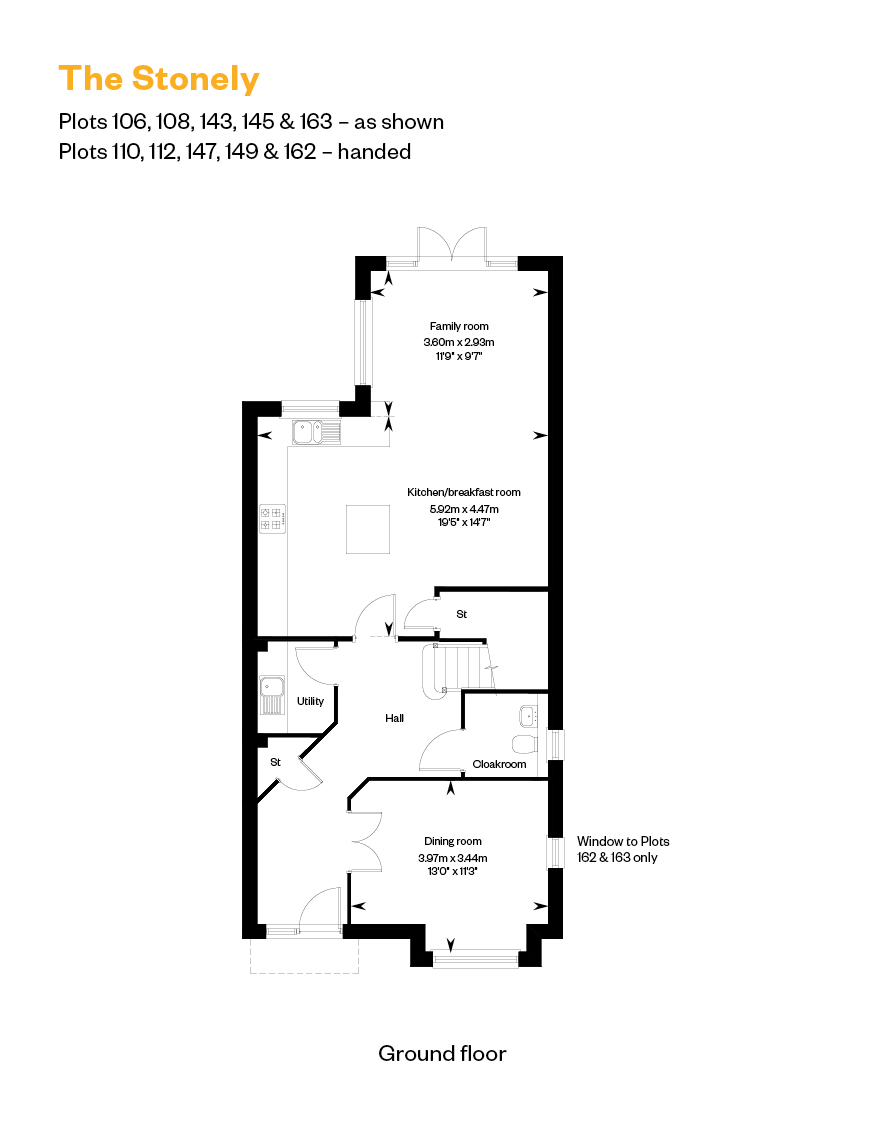 Floorplan for Gedney Way, St Neots, Cambridgeshire