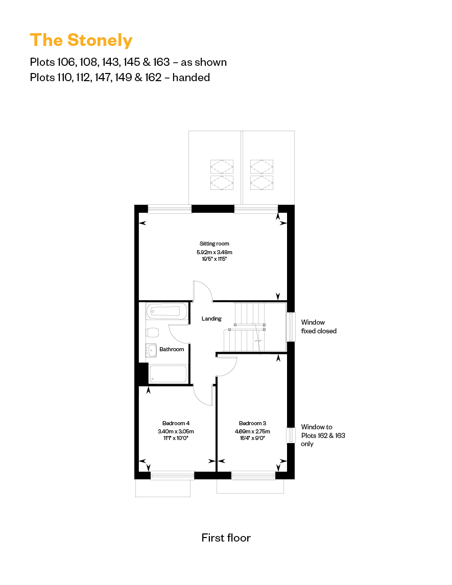 Floorplan for Gedney Way, St Neots, Cambridgeshire