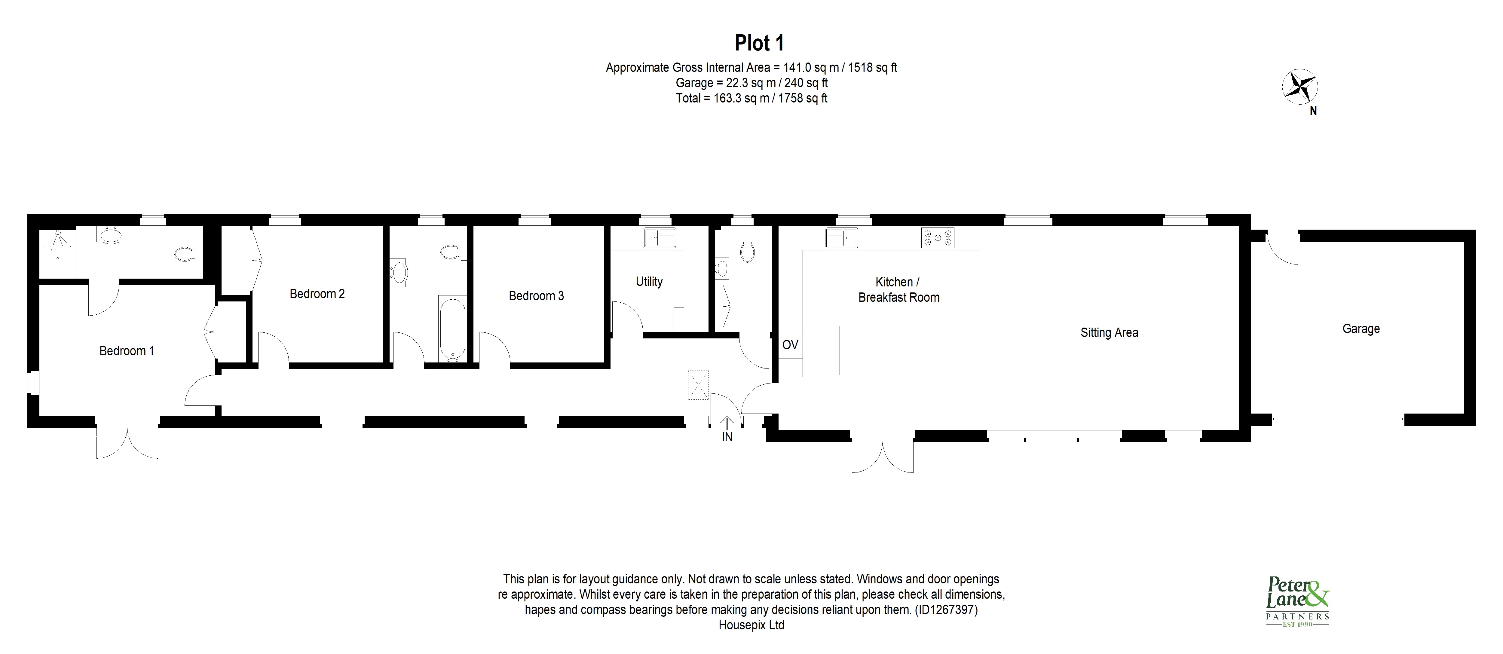 Floorplan for Wennington, Huntingdon
