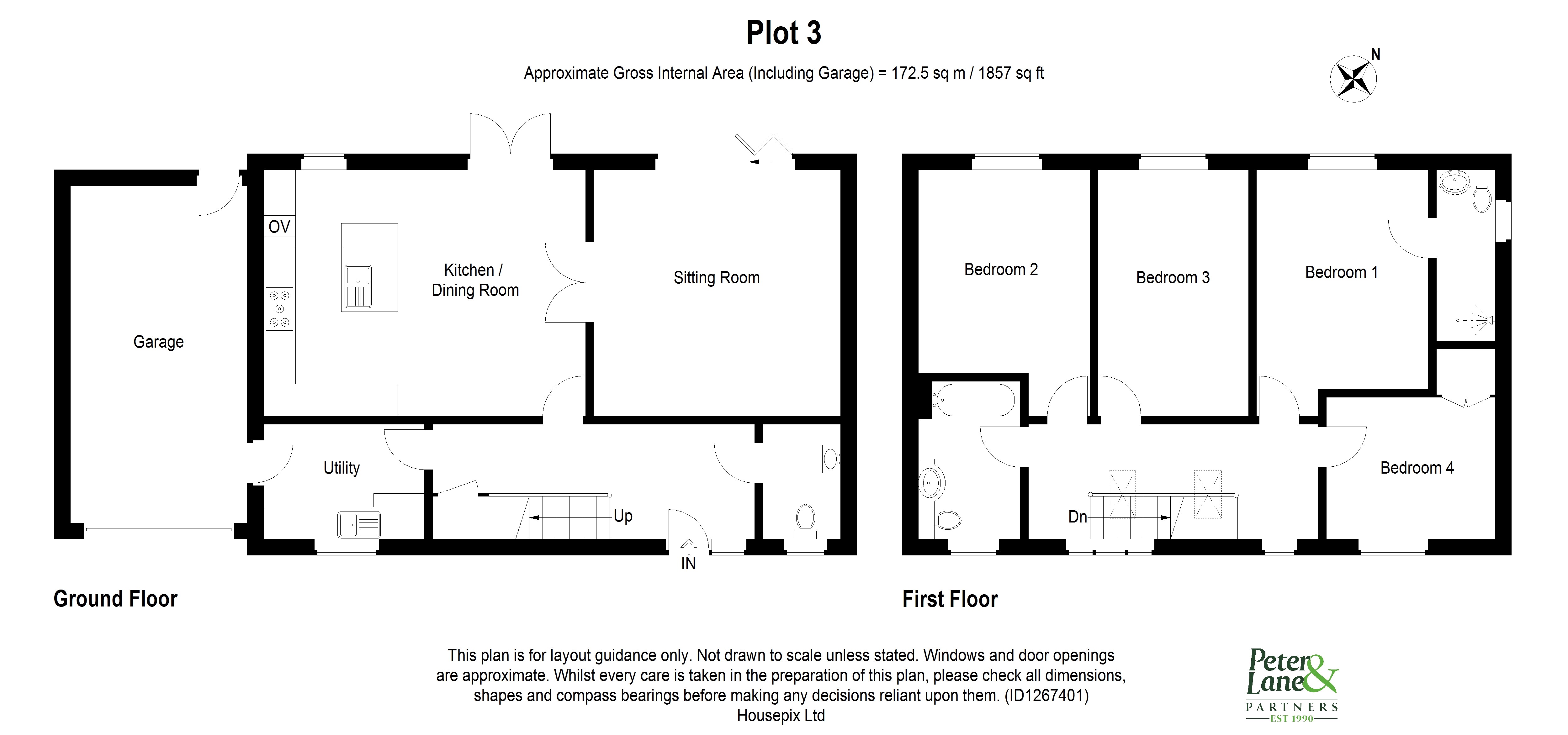 Floorplan for Wennington, Huntingdon