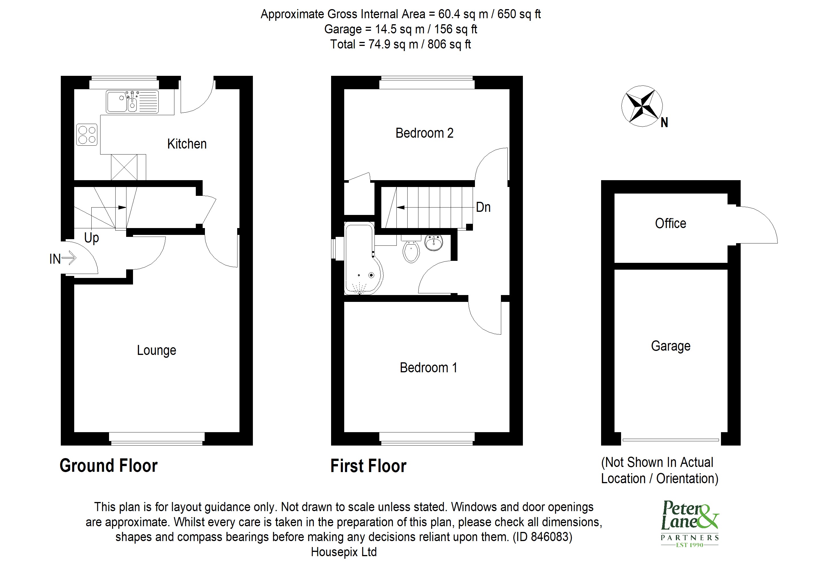 Floorplan for Sawtry, Huntingdon