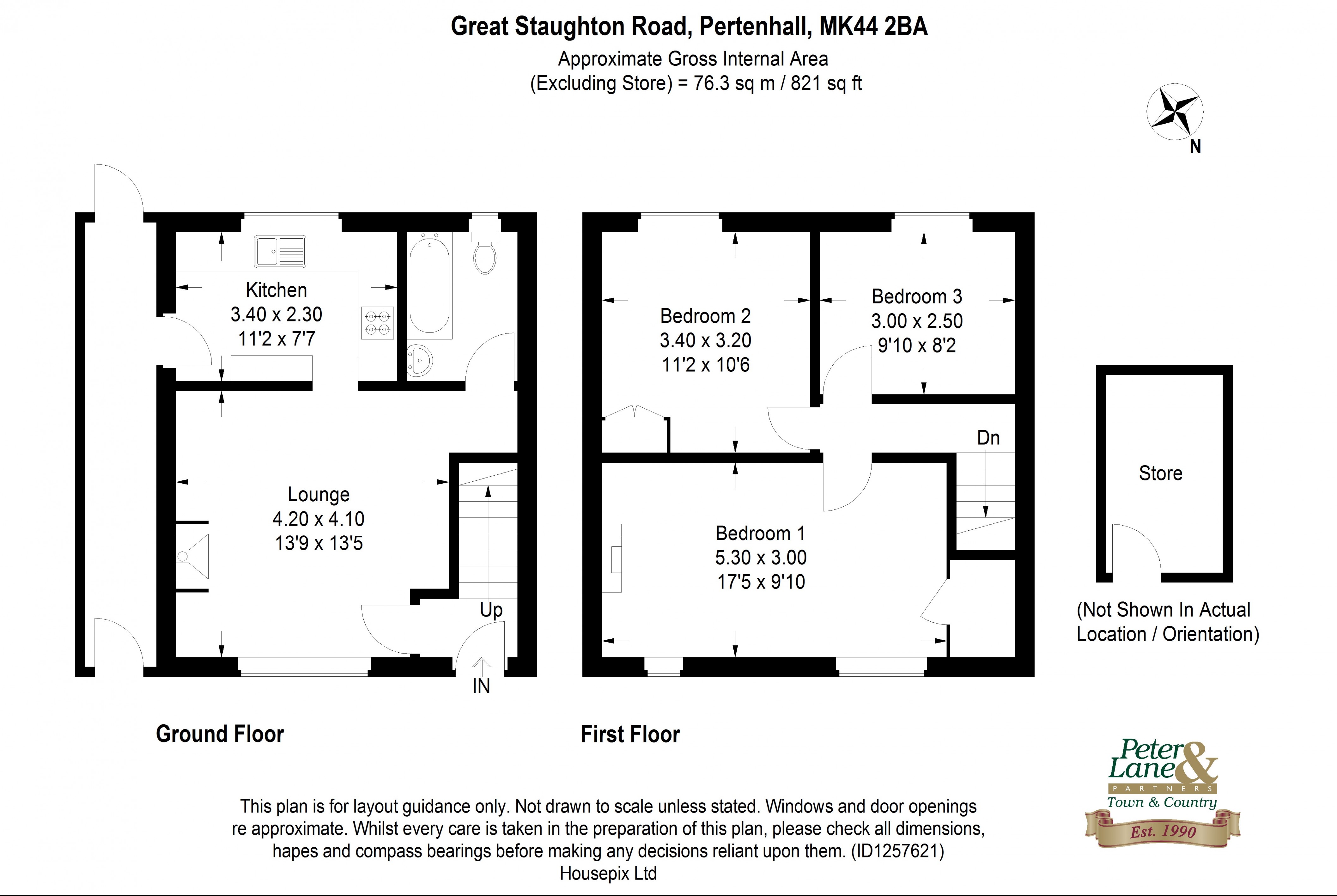 Floorplan for Pertenhall, Bedford