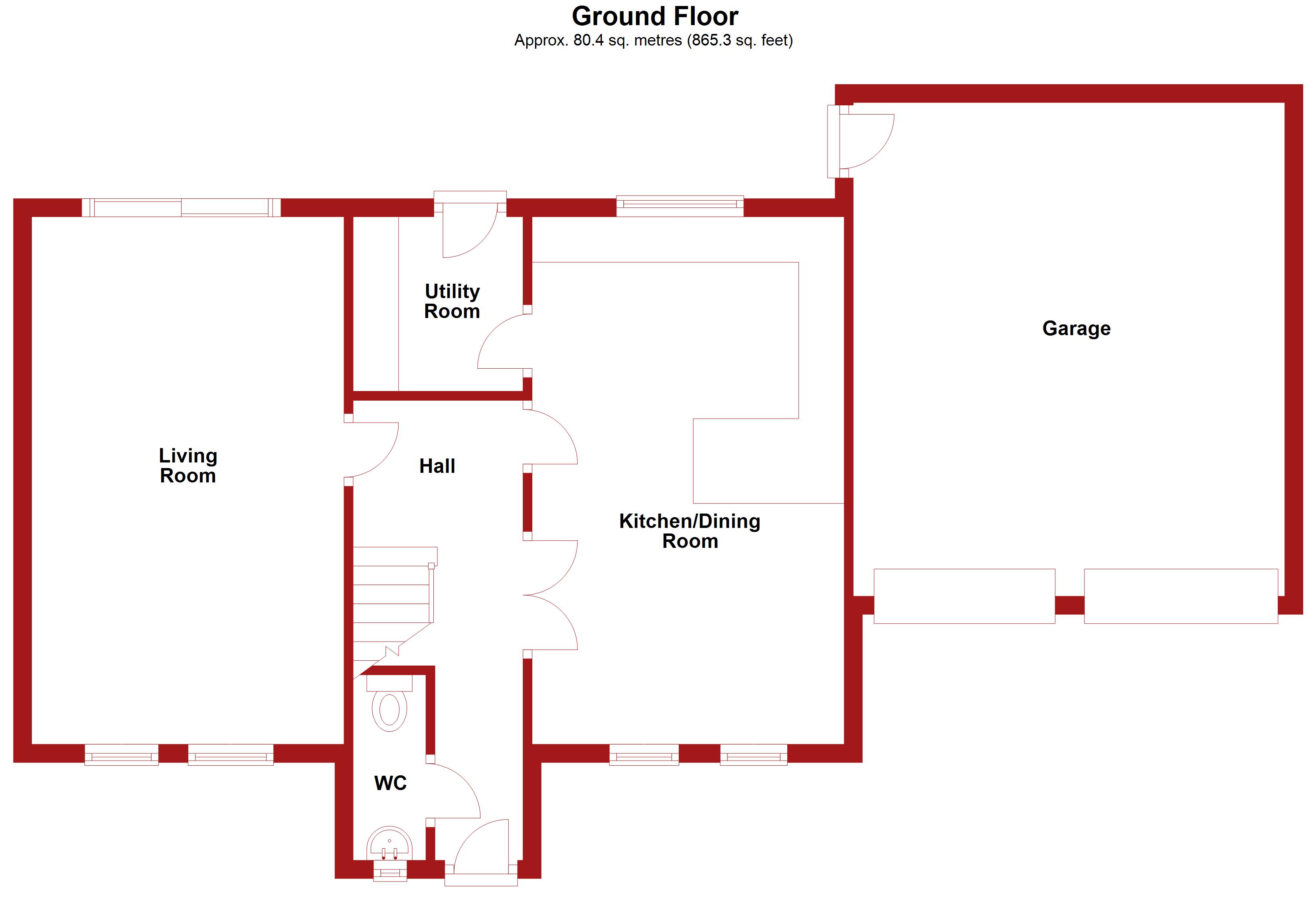 Floorplan for Stukeley Meadows, Huntingdon