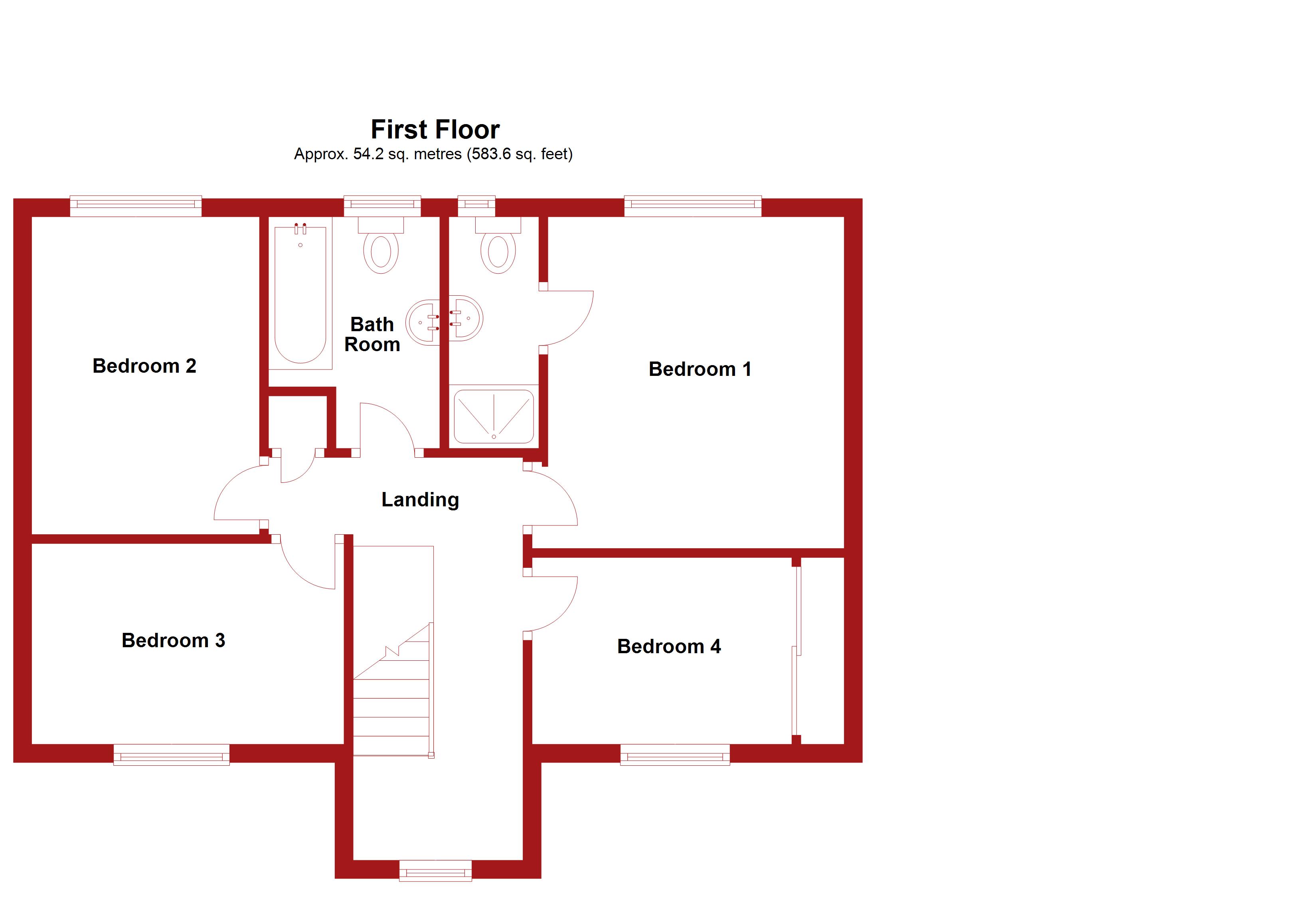 Floorplan for Stukeley Meadows, Huntingdon