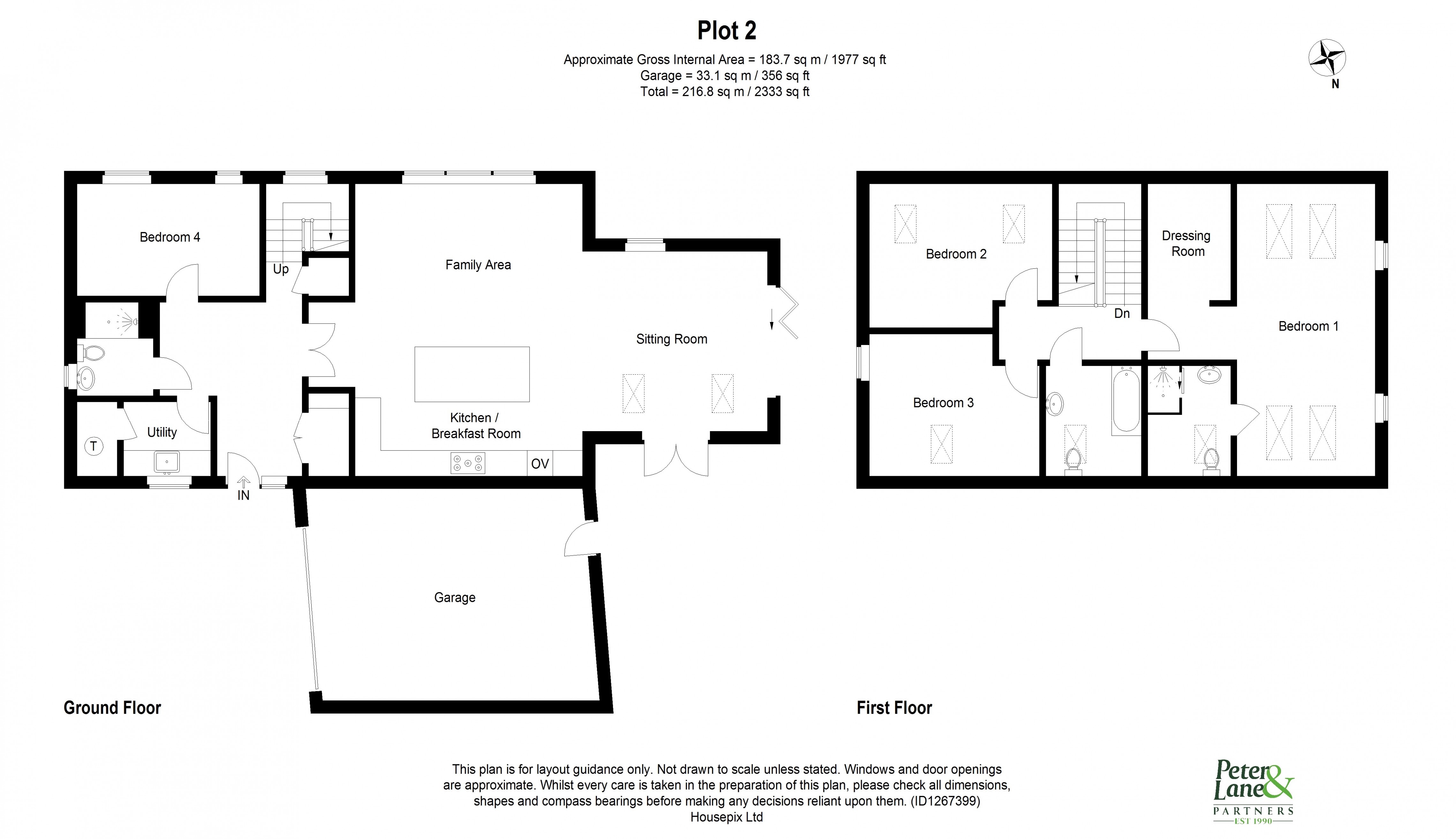 Floorplan for Wennington, Huntingdon