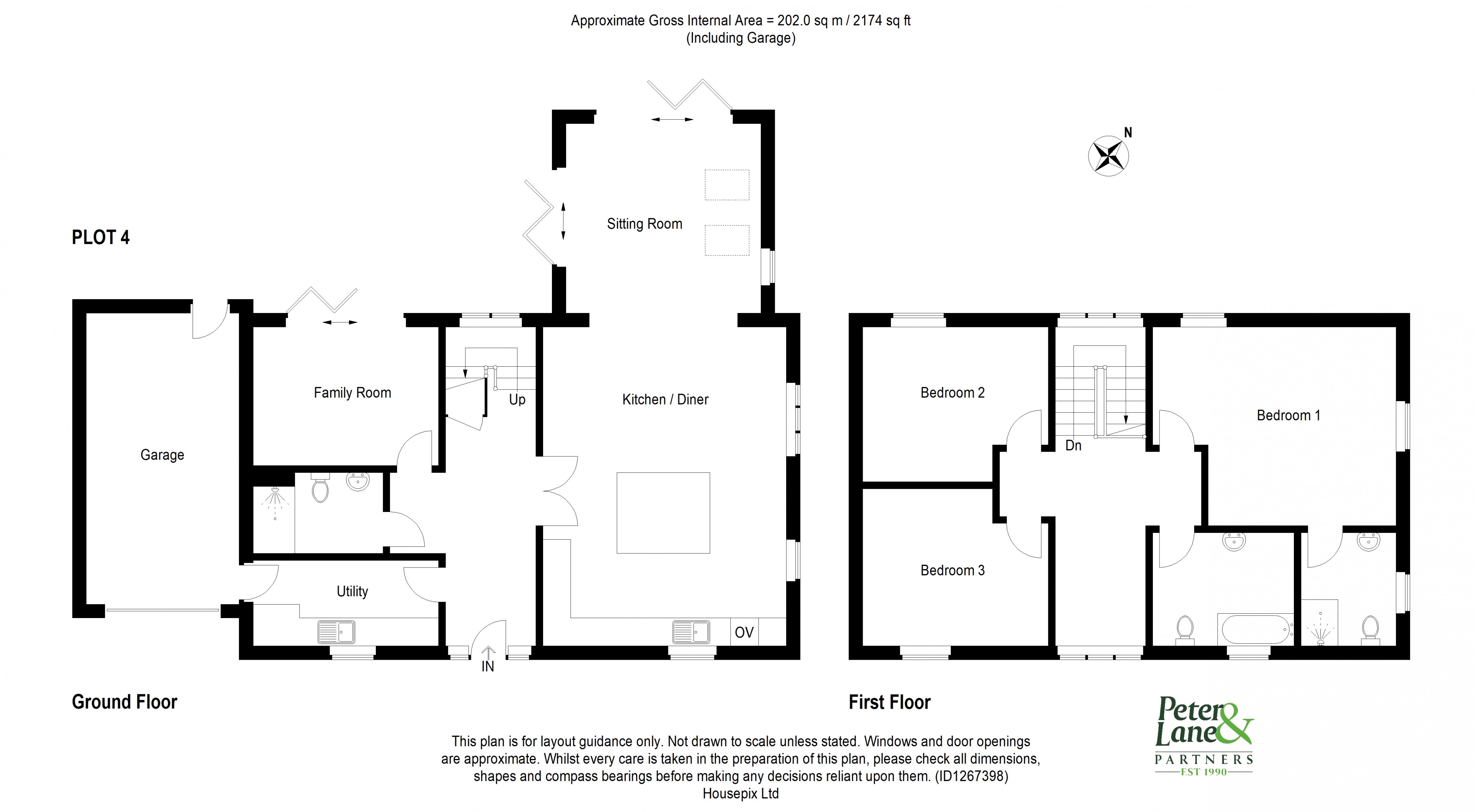 Floorplan for Wennington, Huntingdon