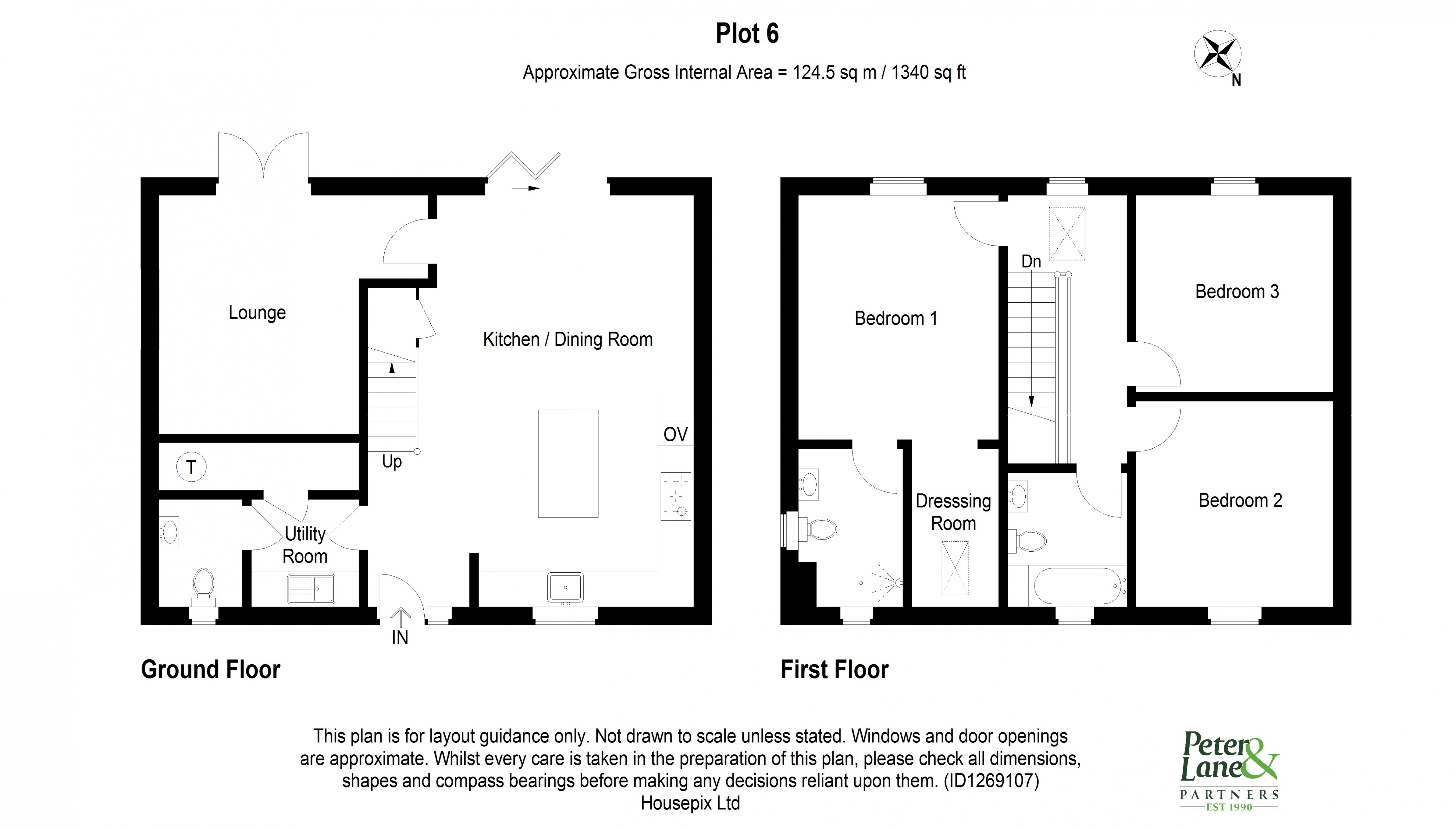 Floorplan for Wennington, Huntingdon