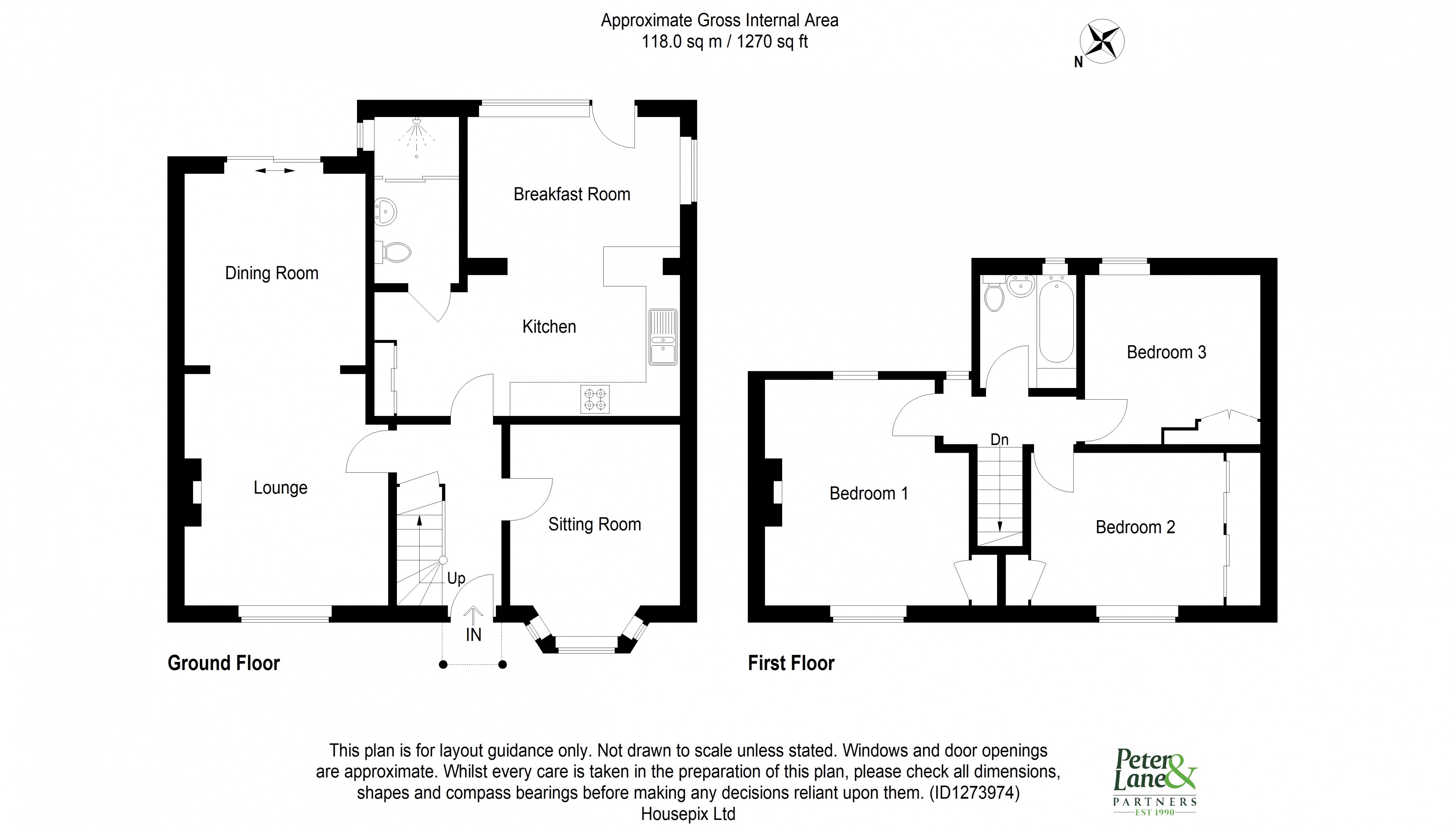 Floorplan for Cowper Road, Huntingdon