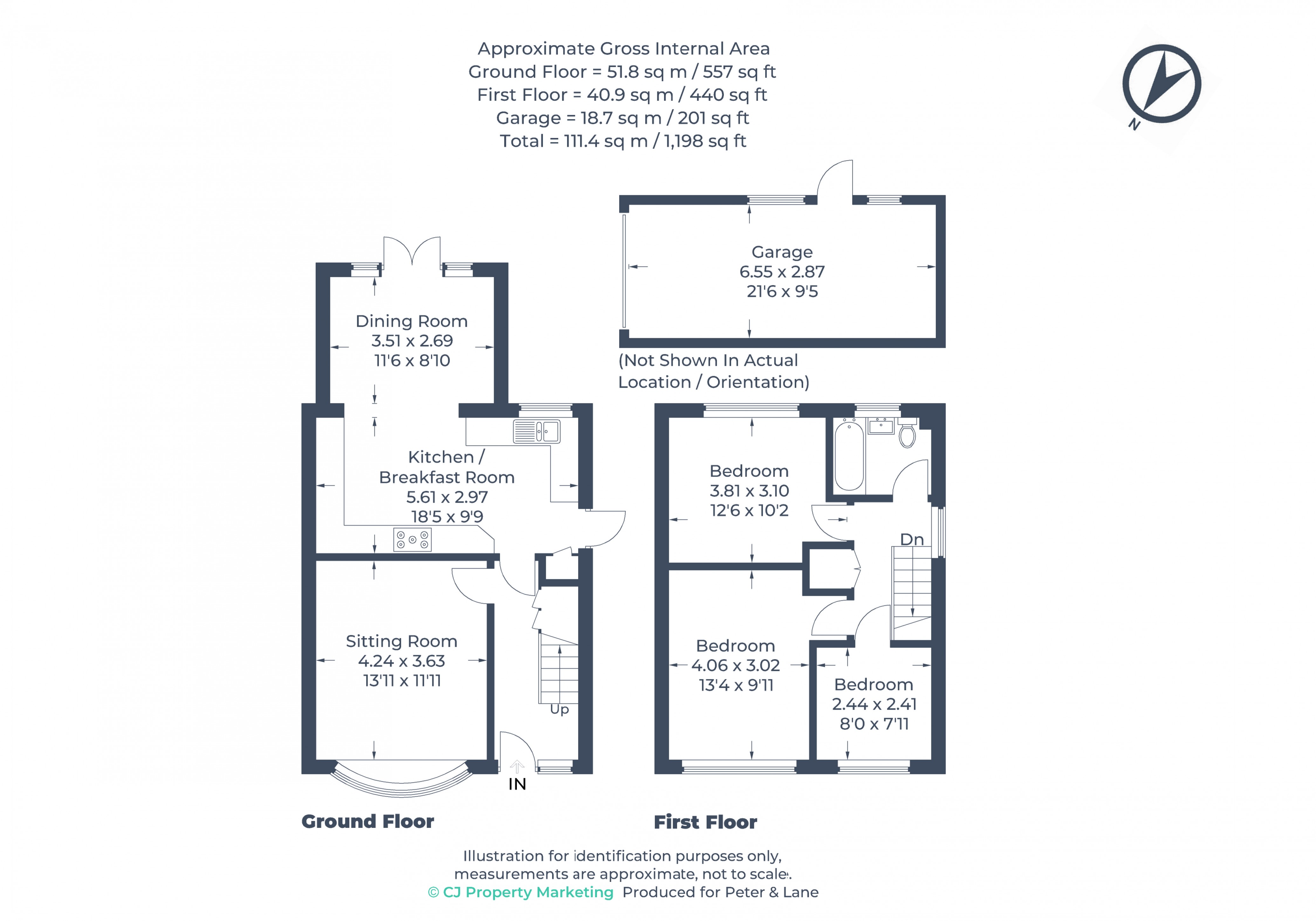 Floorplan for George Place, St Neots, Cambridgeshire