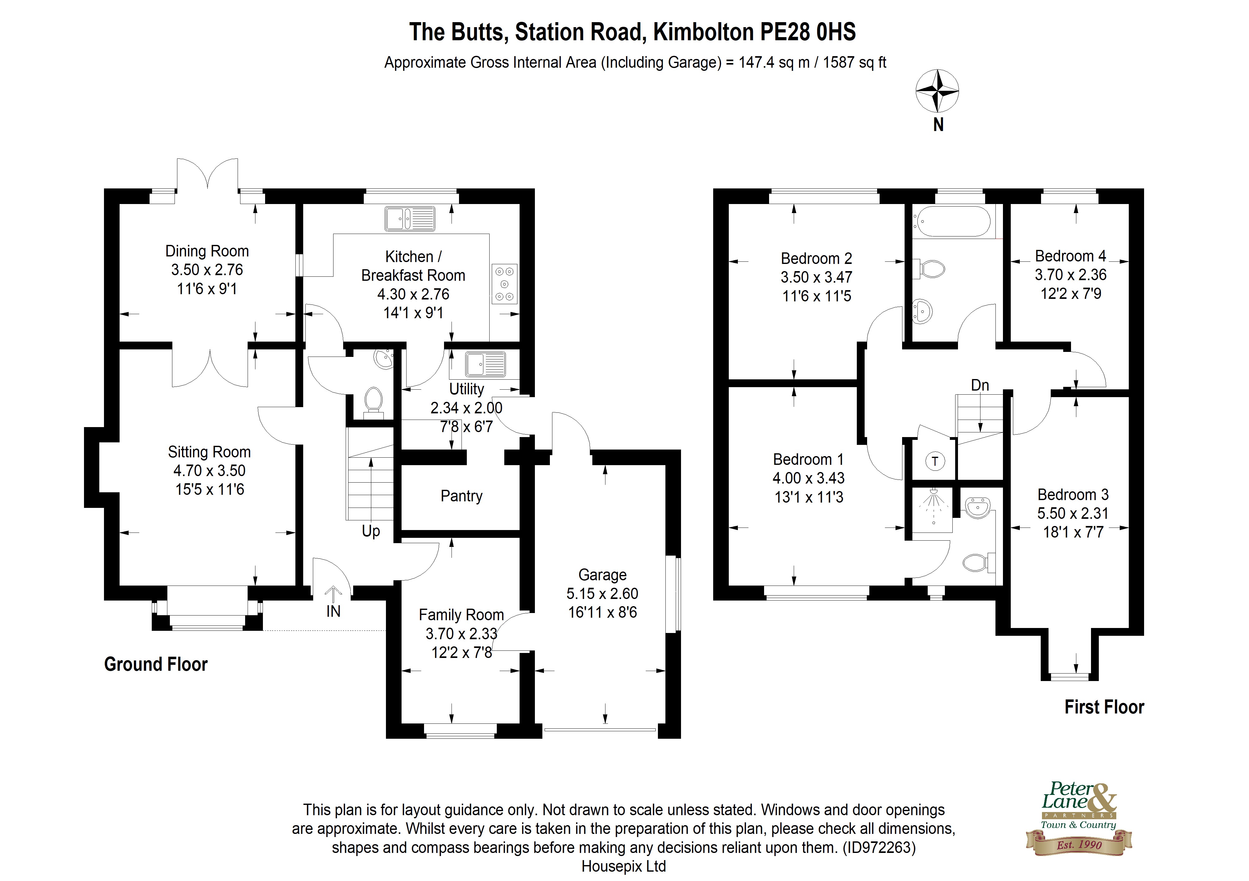 Floorplan for Station Road, Kimbolton, Huntingdon