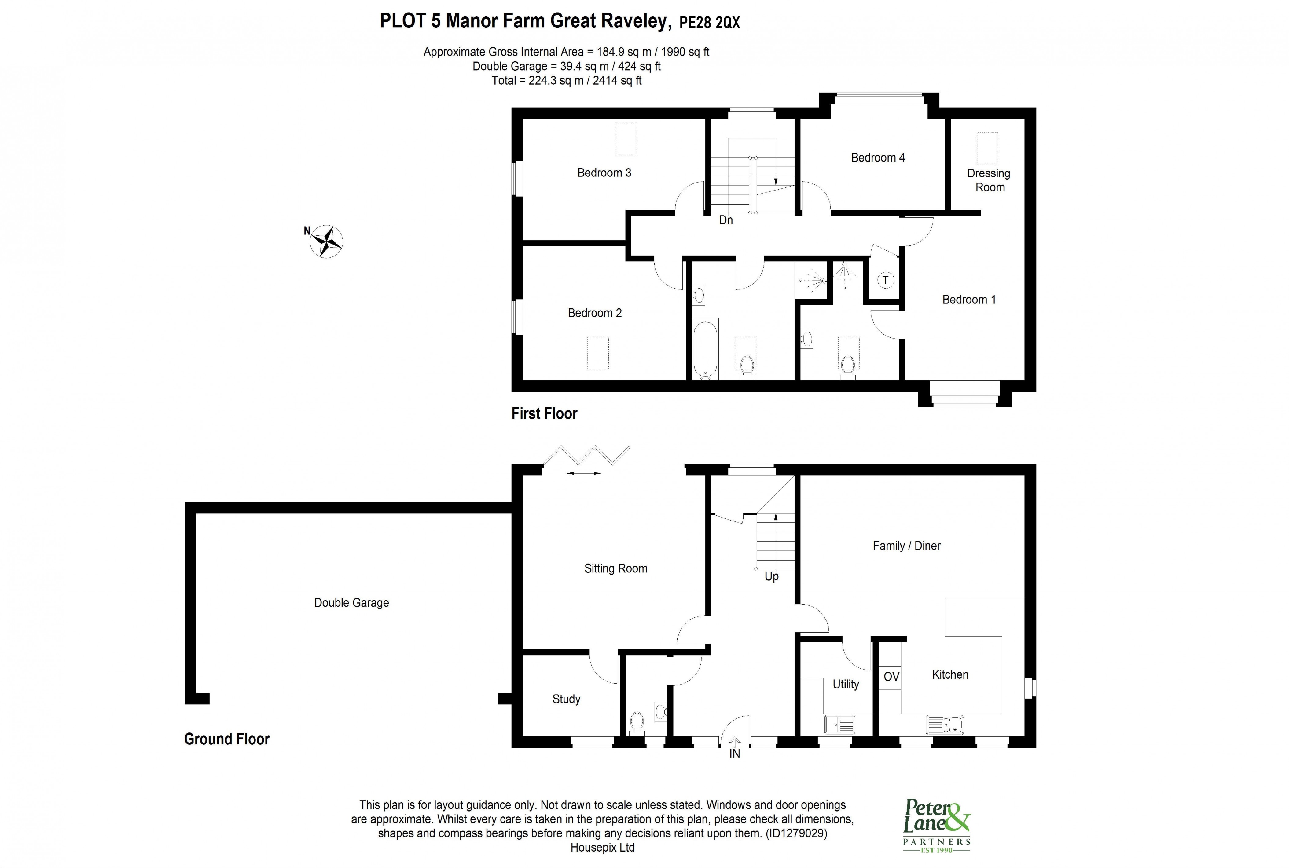 Floorplan for Great Raveley, Huntingdon