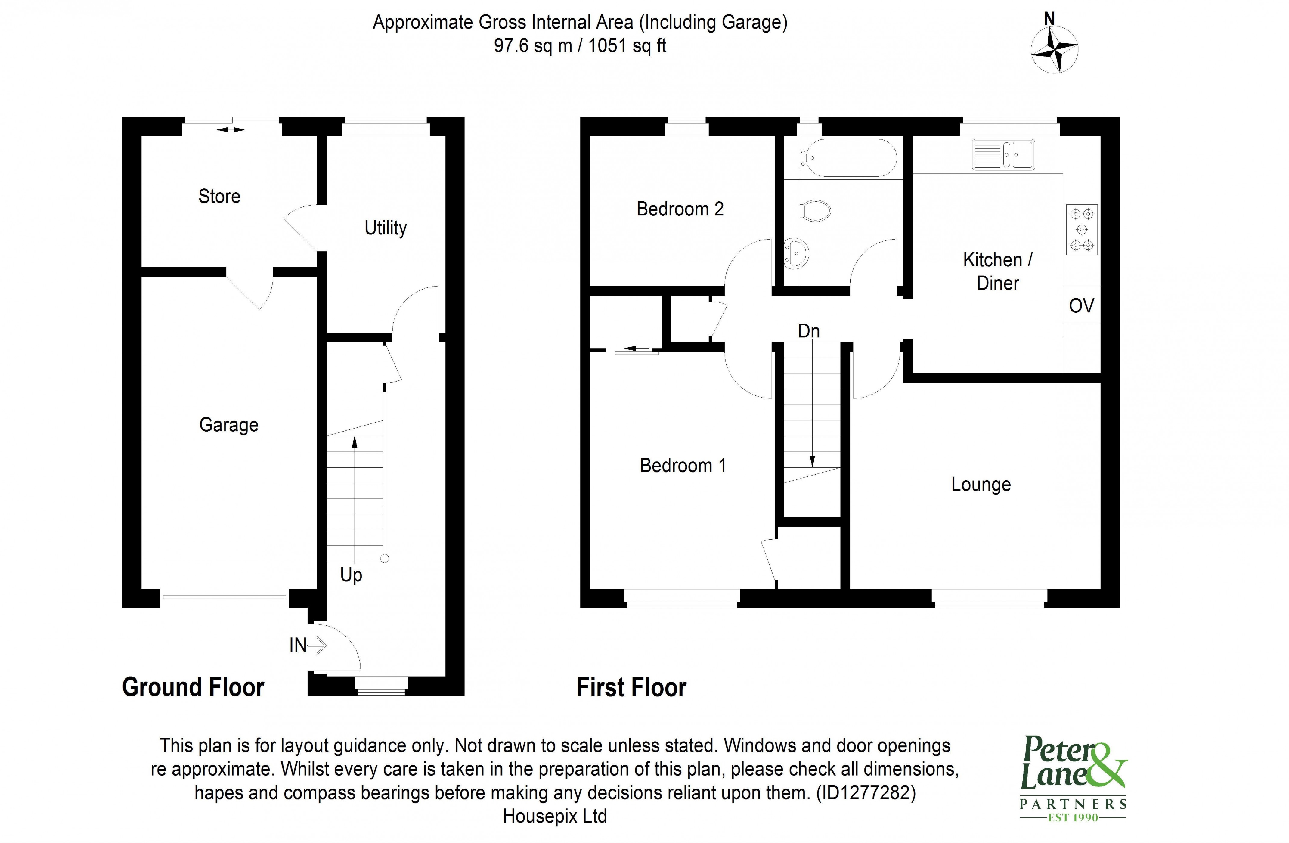 Floorplan for Martin Luther King Close, Huntingdon