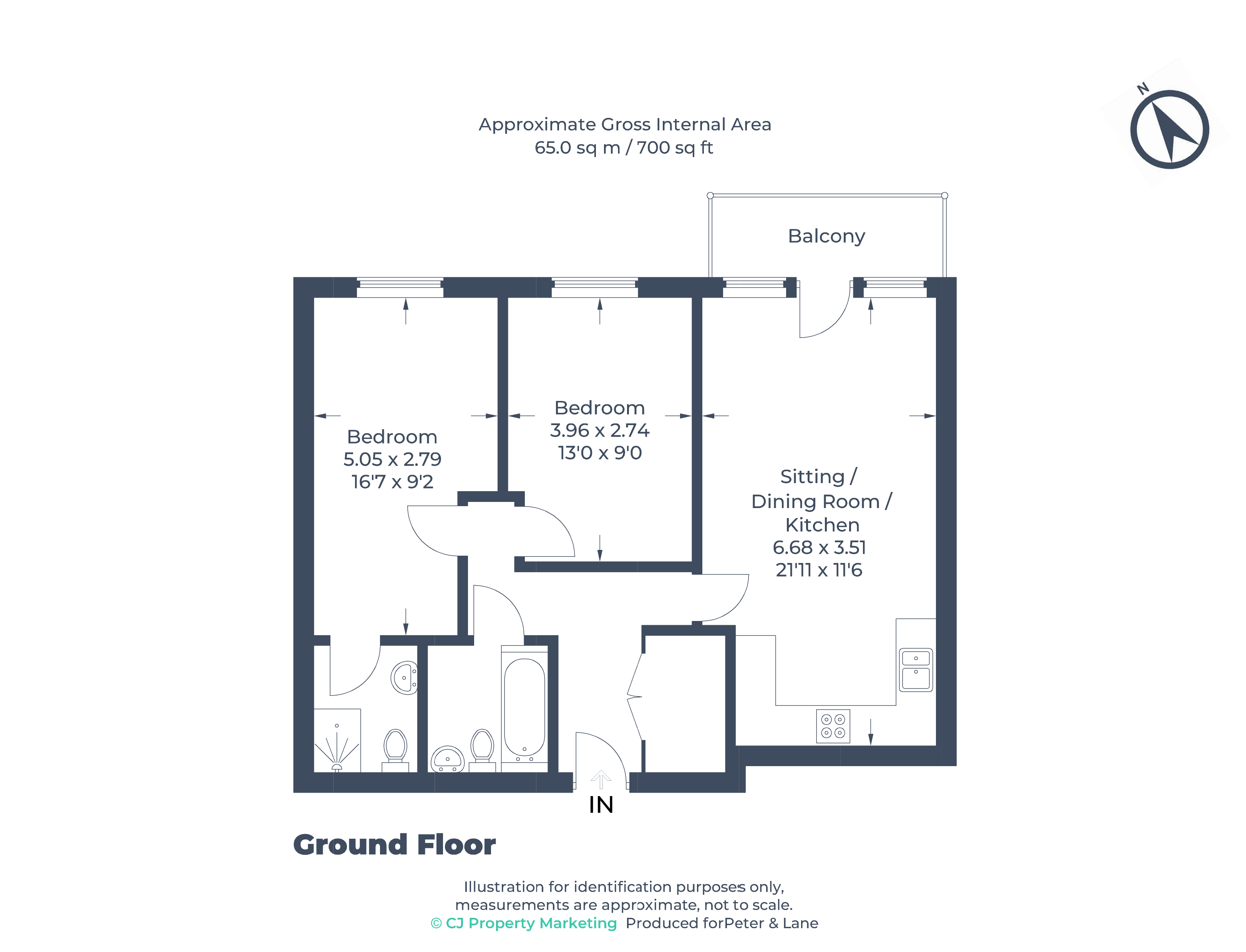 Floorplan for Little Paxton, St Neots, Cambridgeshire