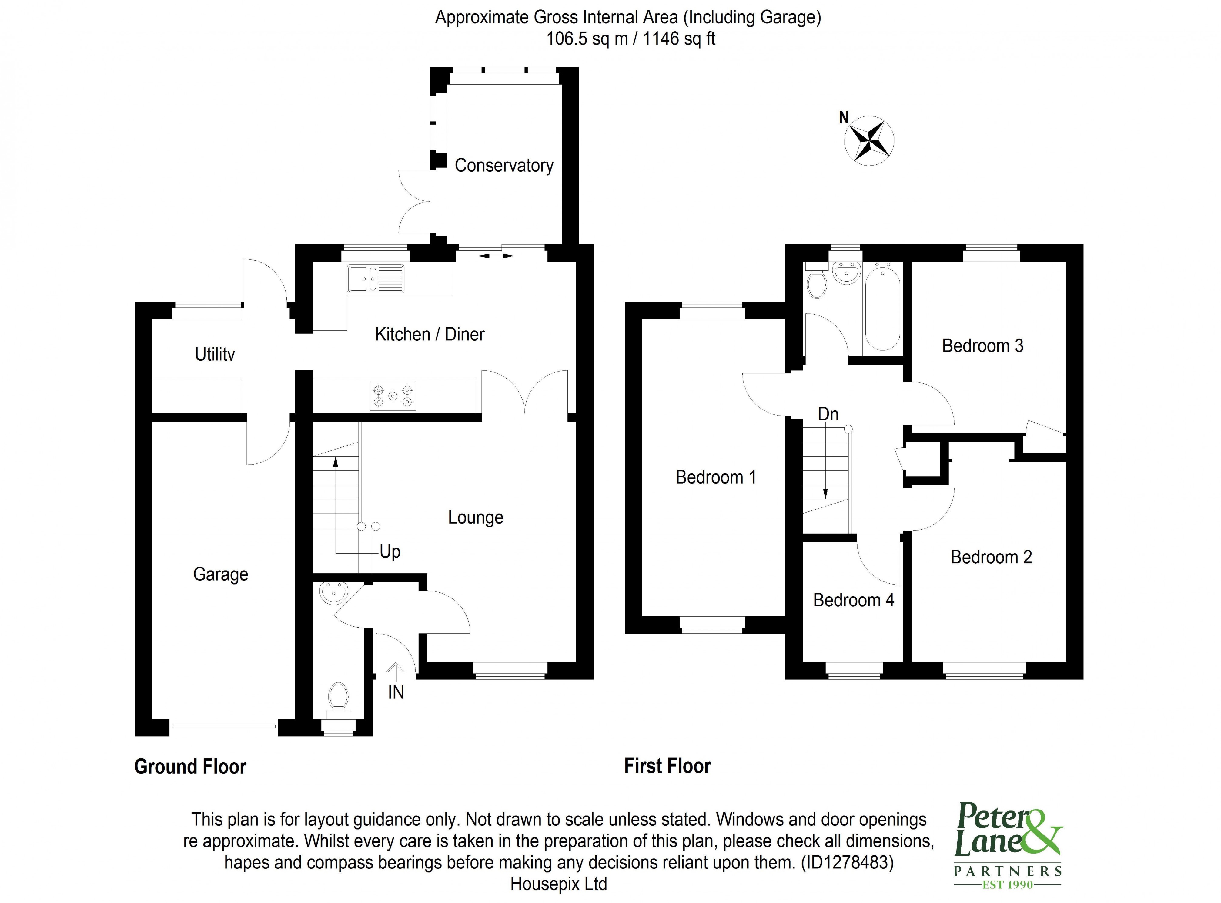 Floorplan for Stukeley Meadows, Huntingdon