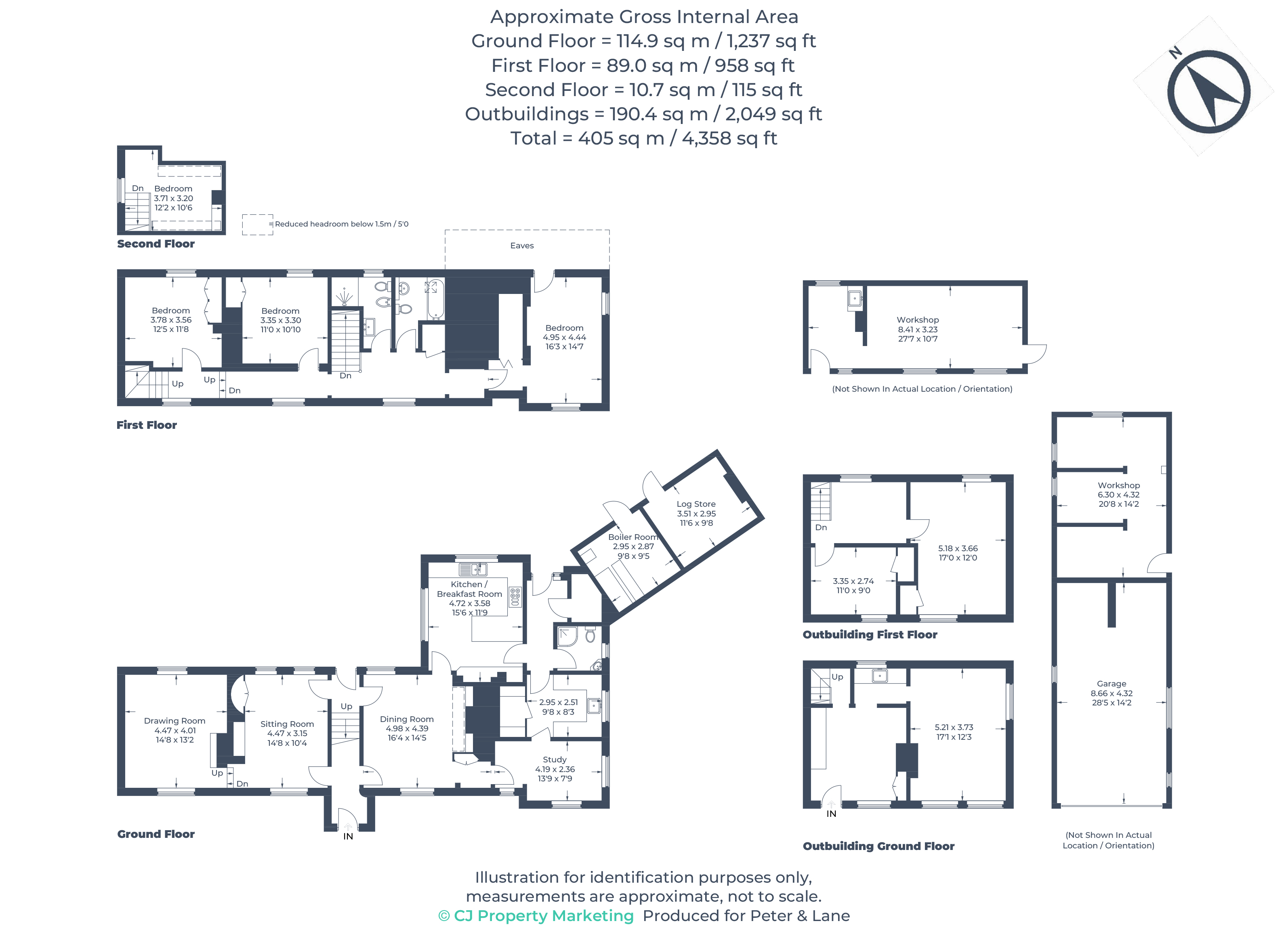 Floorplan for Lower Dean, Huntingdon, Bedfordshire