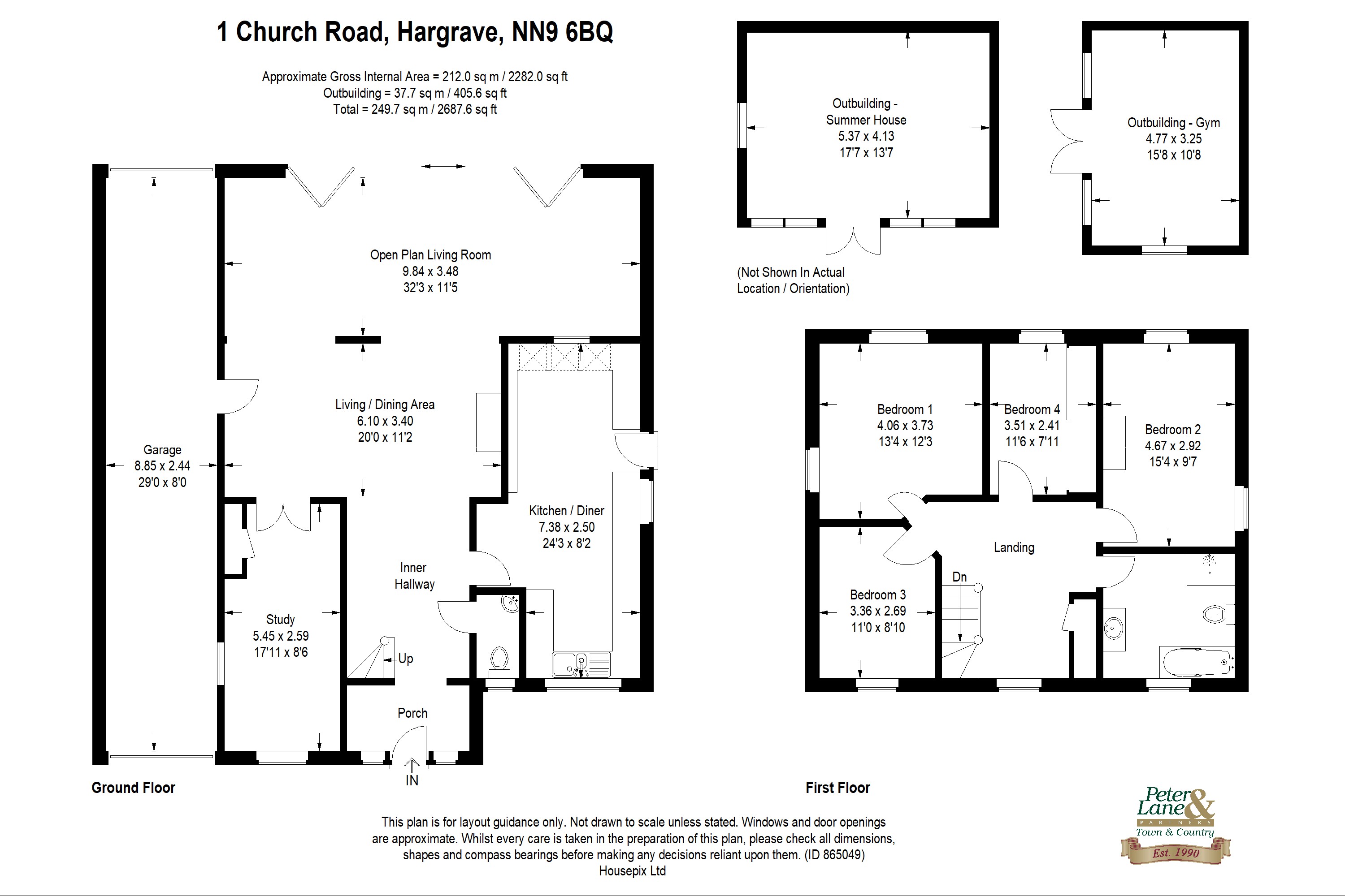 Floorplan for Hargrave, Wellingborough, Northamptonshire