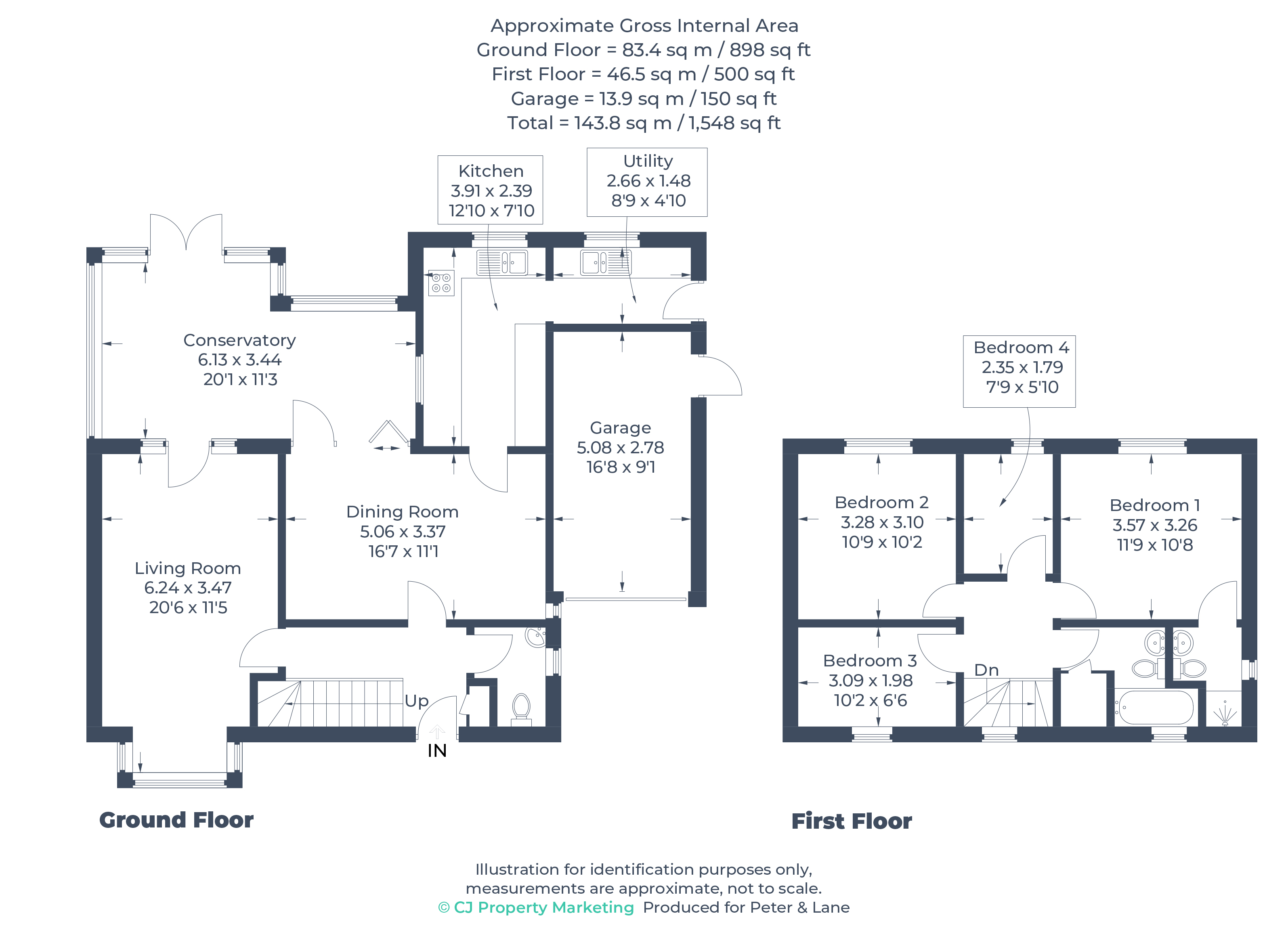 Floorplan for Eaton Socon, St Neots, Cambridgeshire