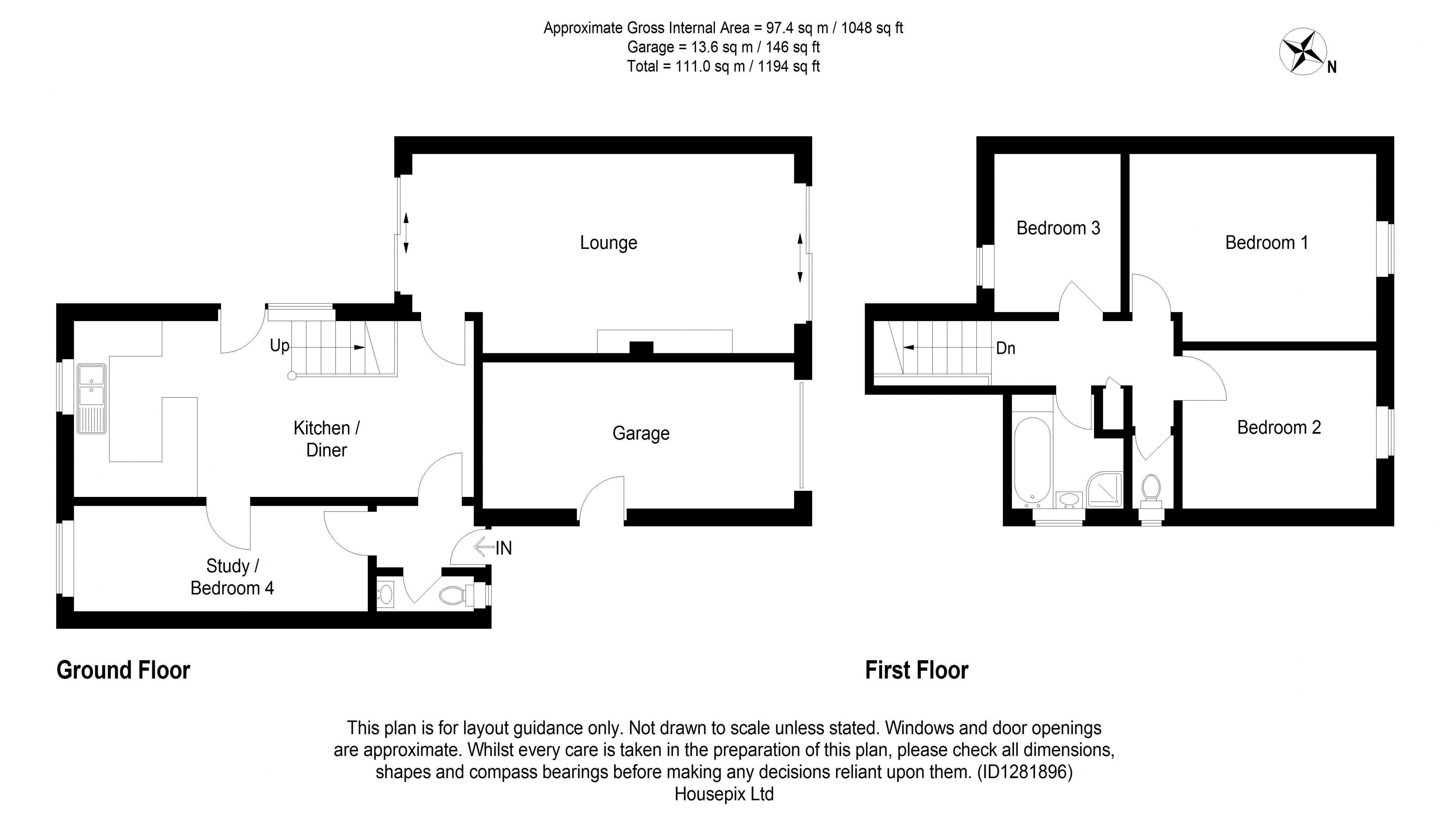 Floorplan for Hartford, Huntingdon