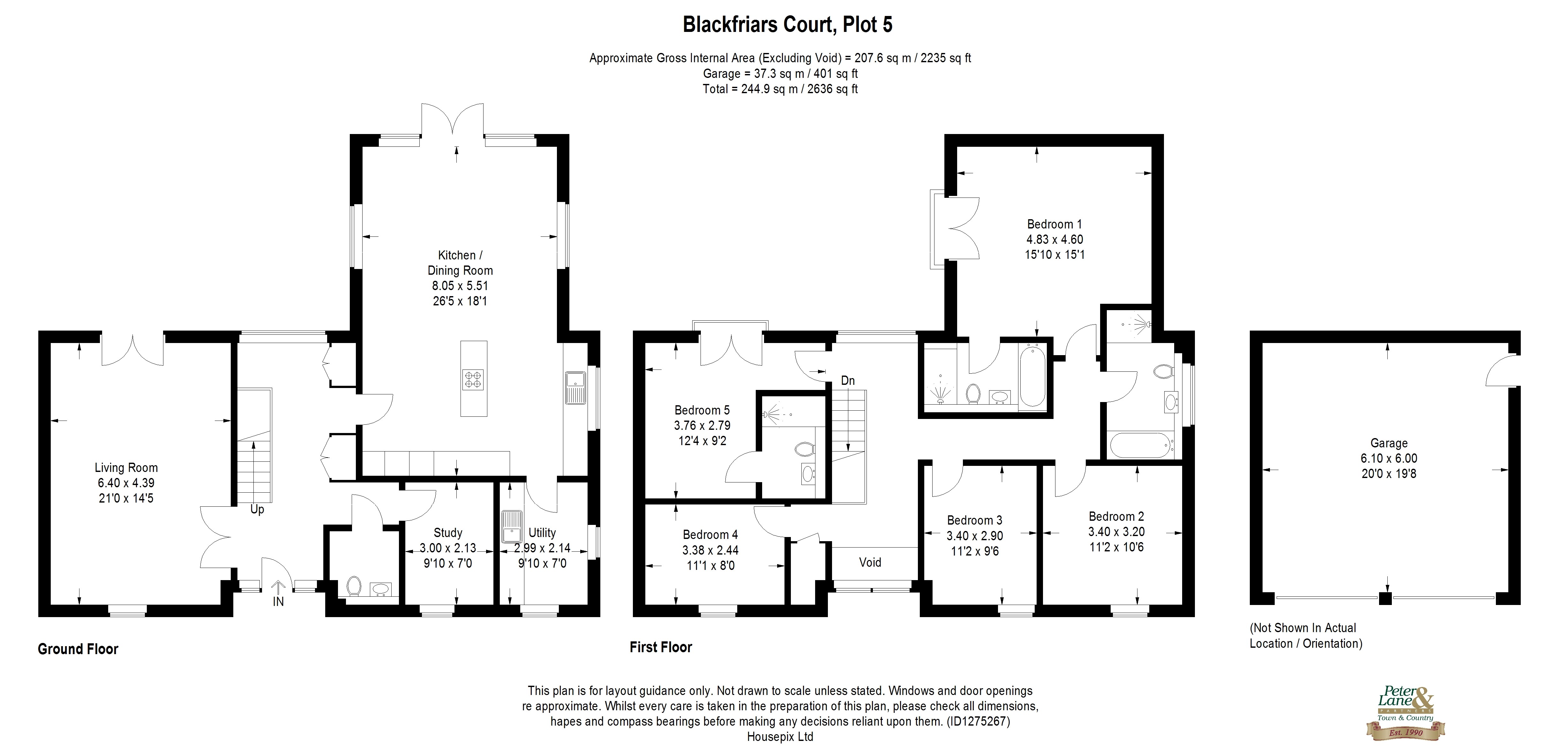 Floorplan for Blackfriars Court, Stow Longa, Cambridgeshire
