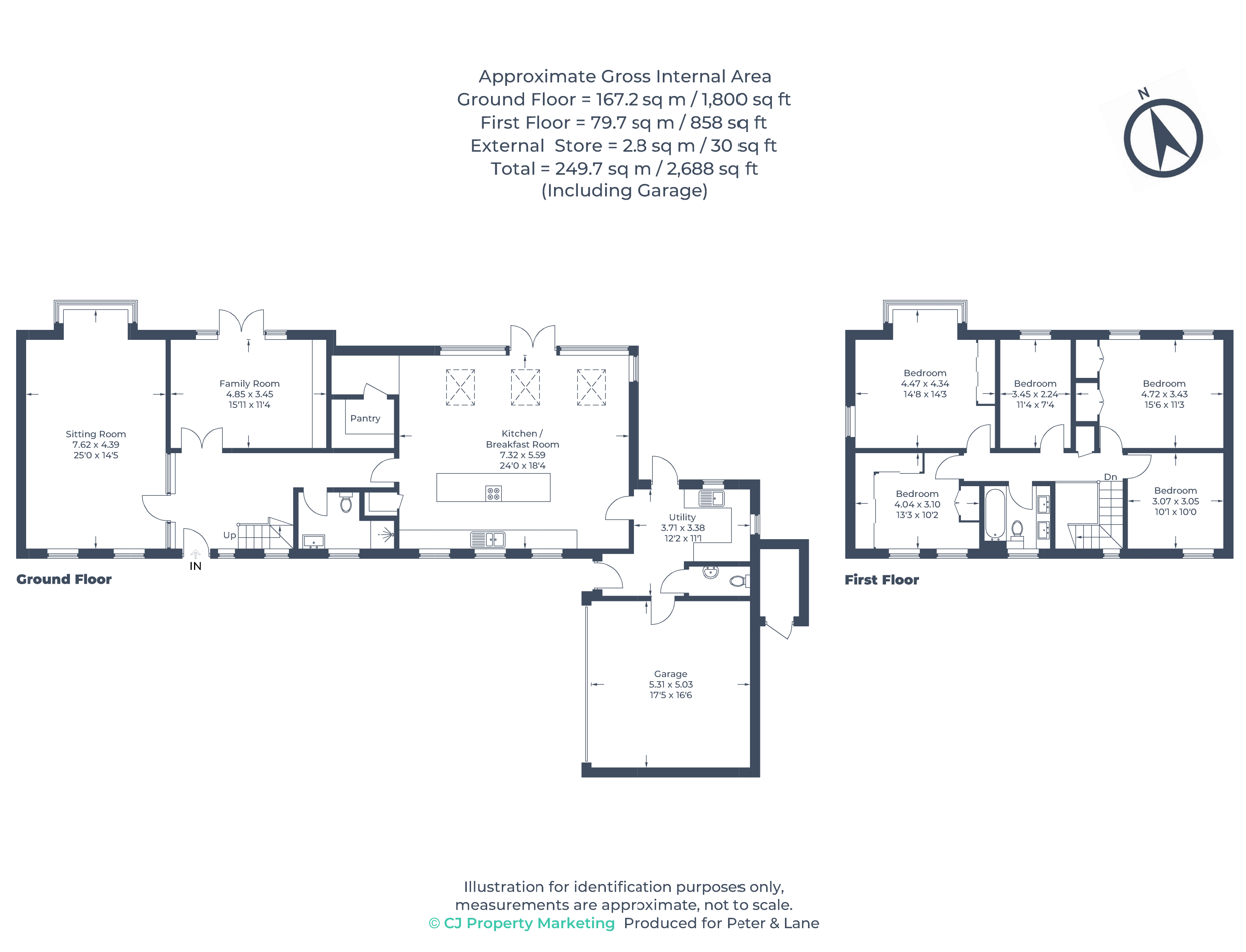 Floorplan for Catworth, Huntingdon, Cambridgeshire