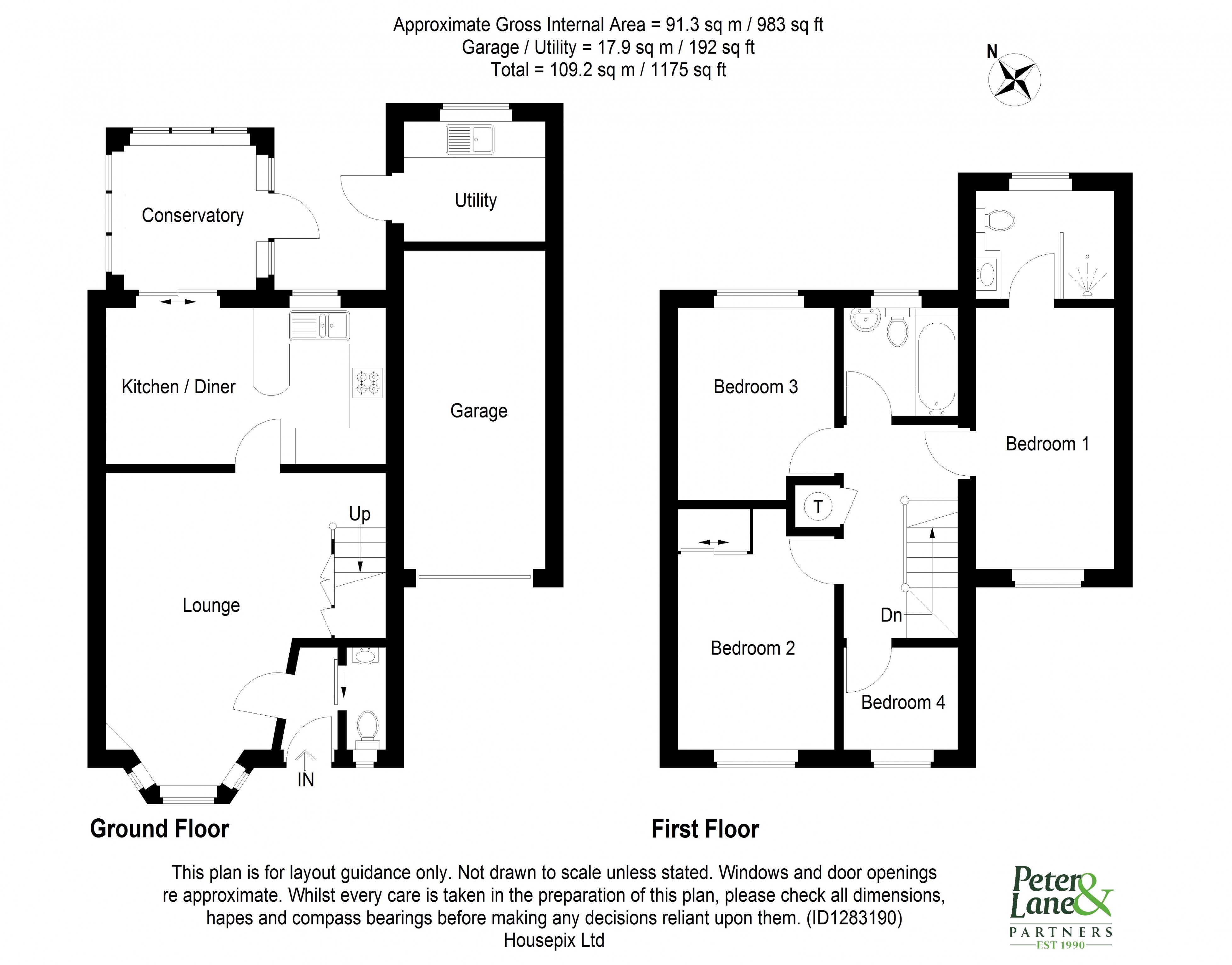 Floorplan for Stukeley Meadows, Huntingdon