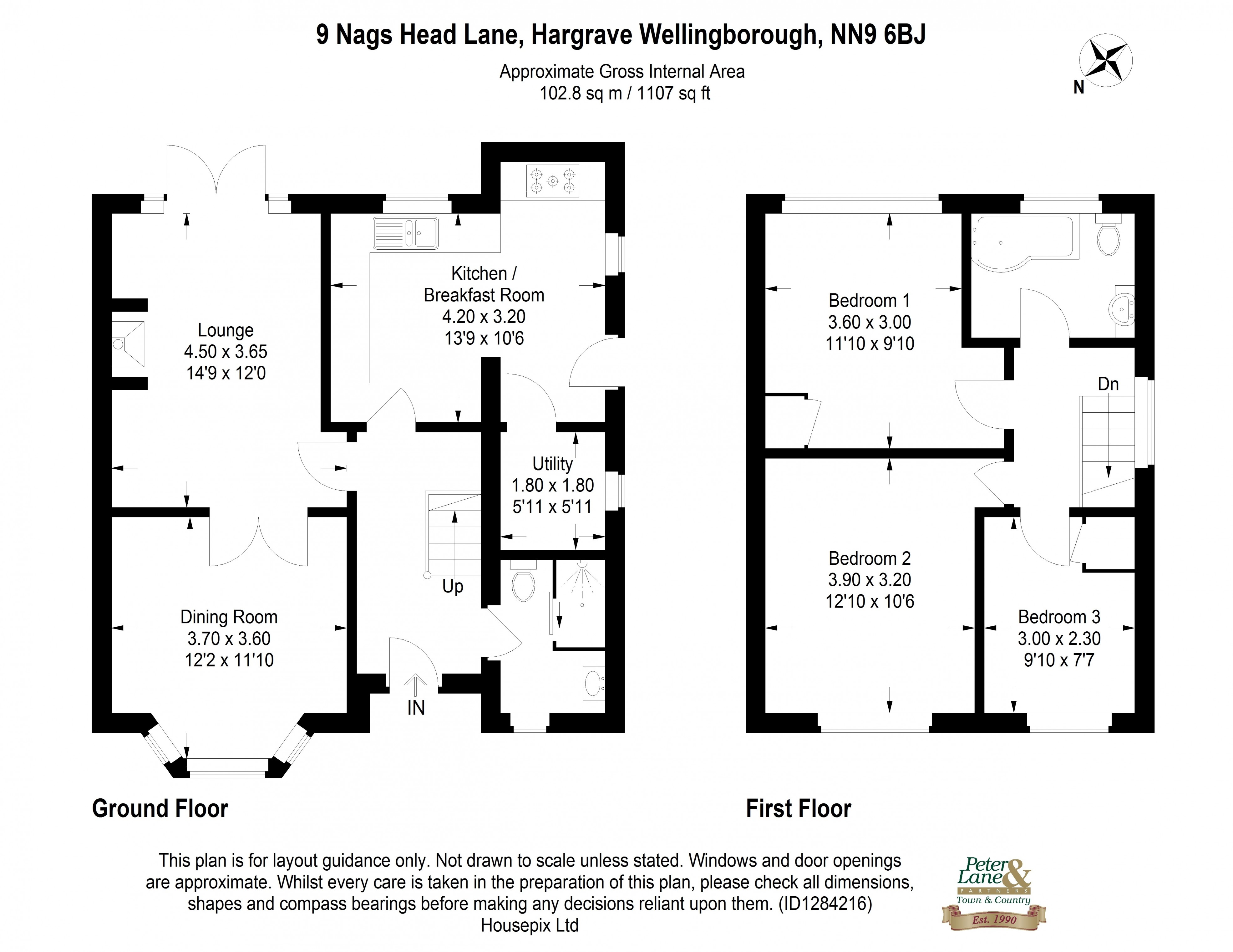 Floorplan for Hargrave, Wellingborough, Northamptonshire