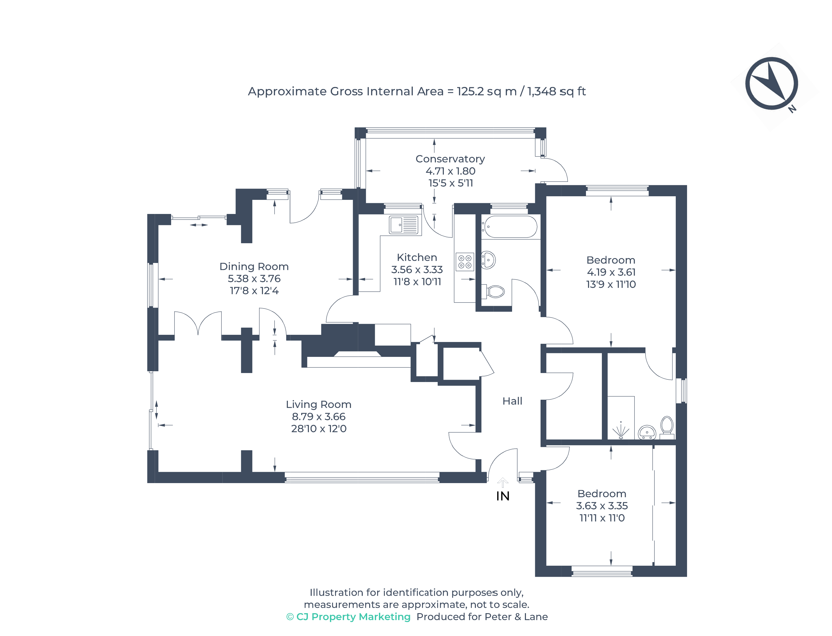 Floorplan for Abbotsley, St Neots, Cambridgeshire