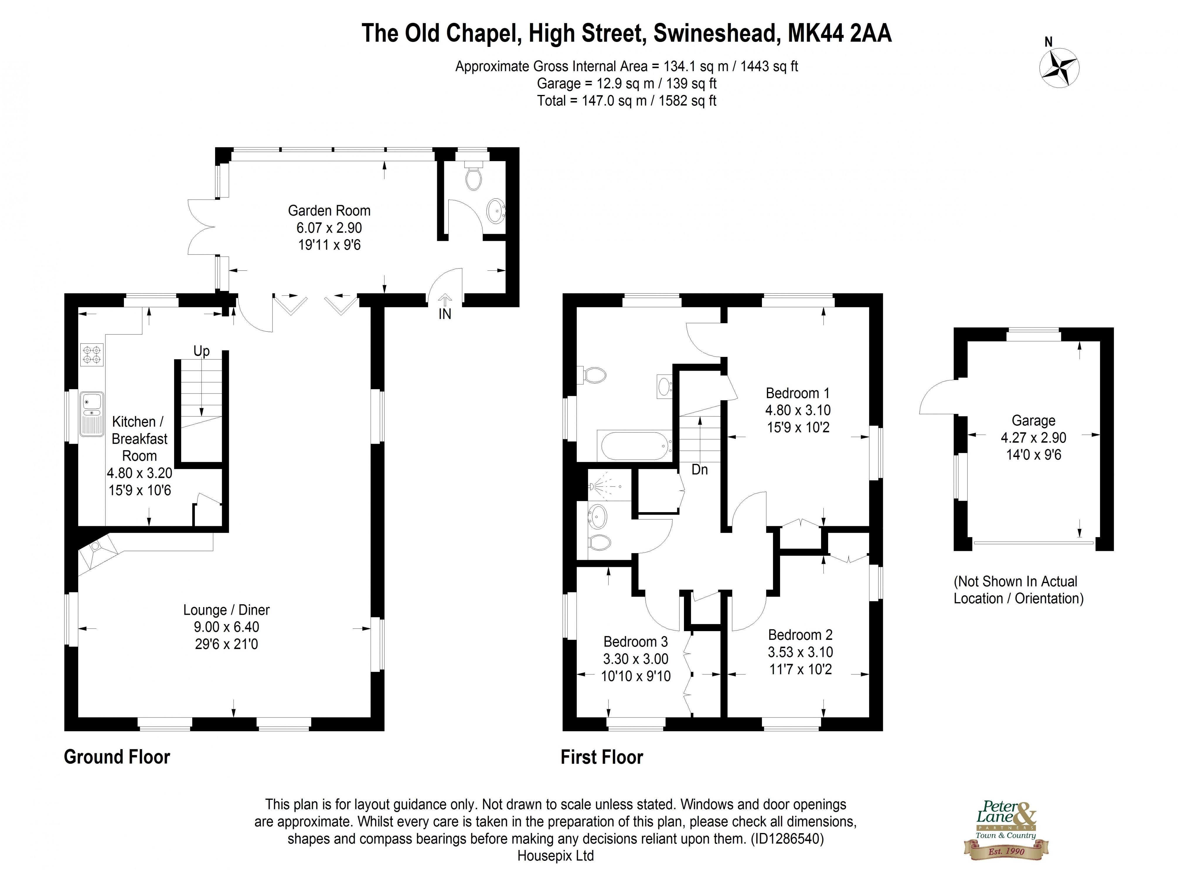 Floorplan for Swineshead, Bedford